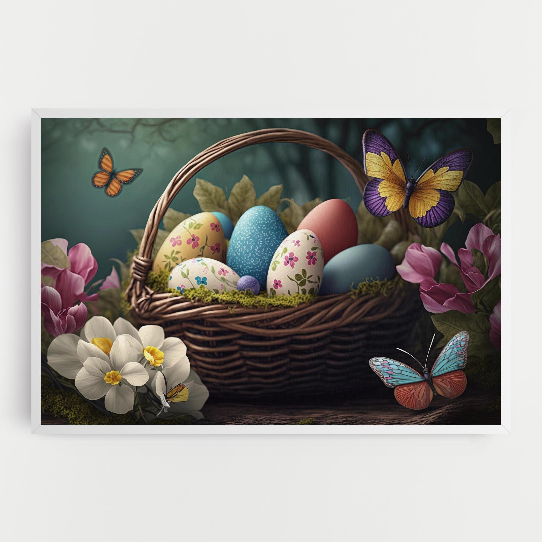 Картина на платно Easter Eggs Butterfly mockup 0