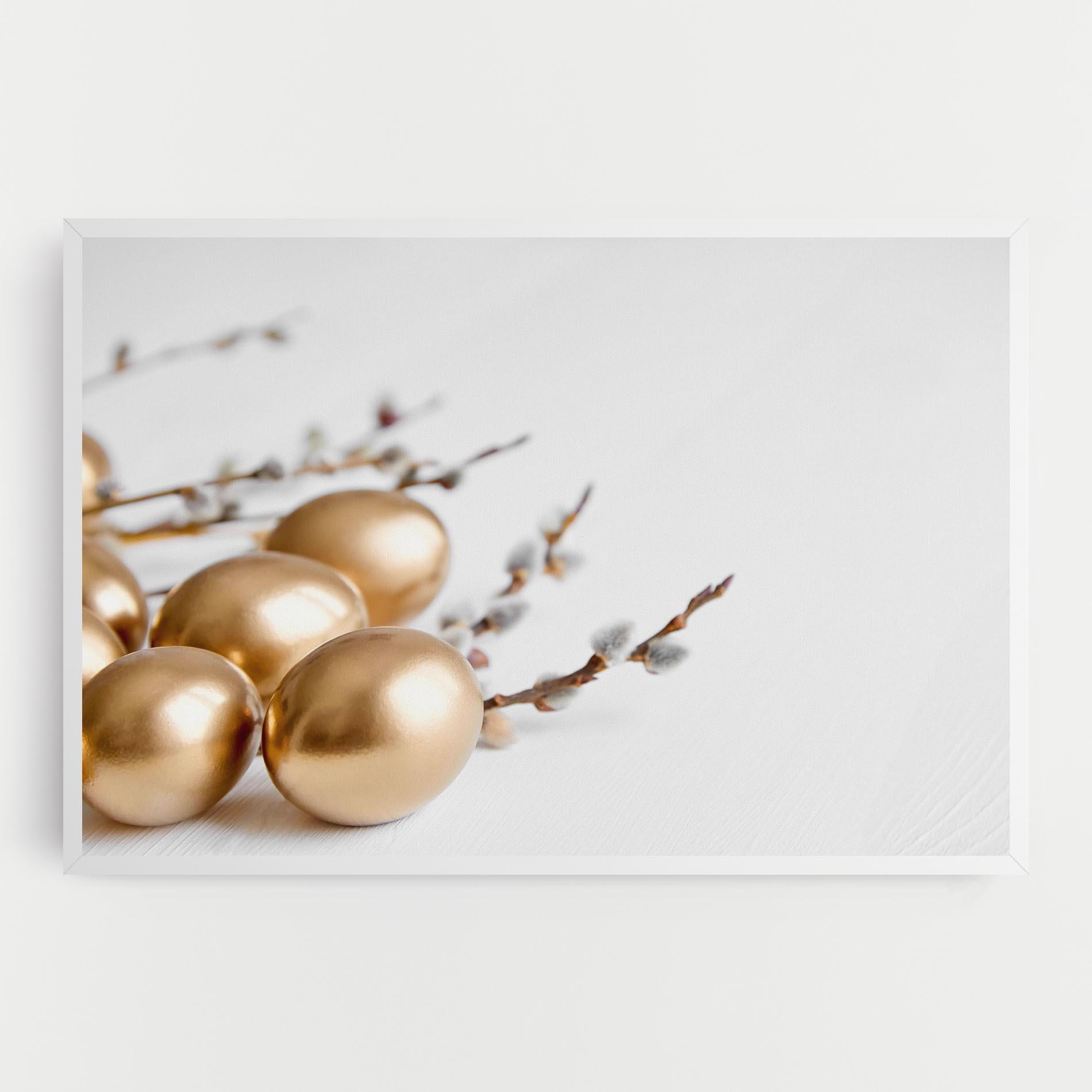 Картина на платно Easter Gold Eggs mockup 0