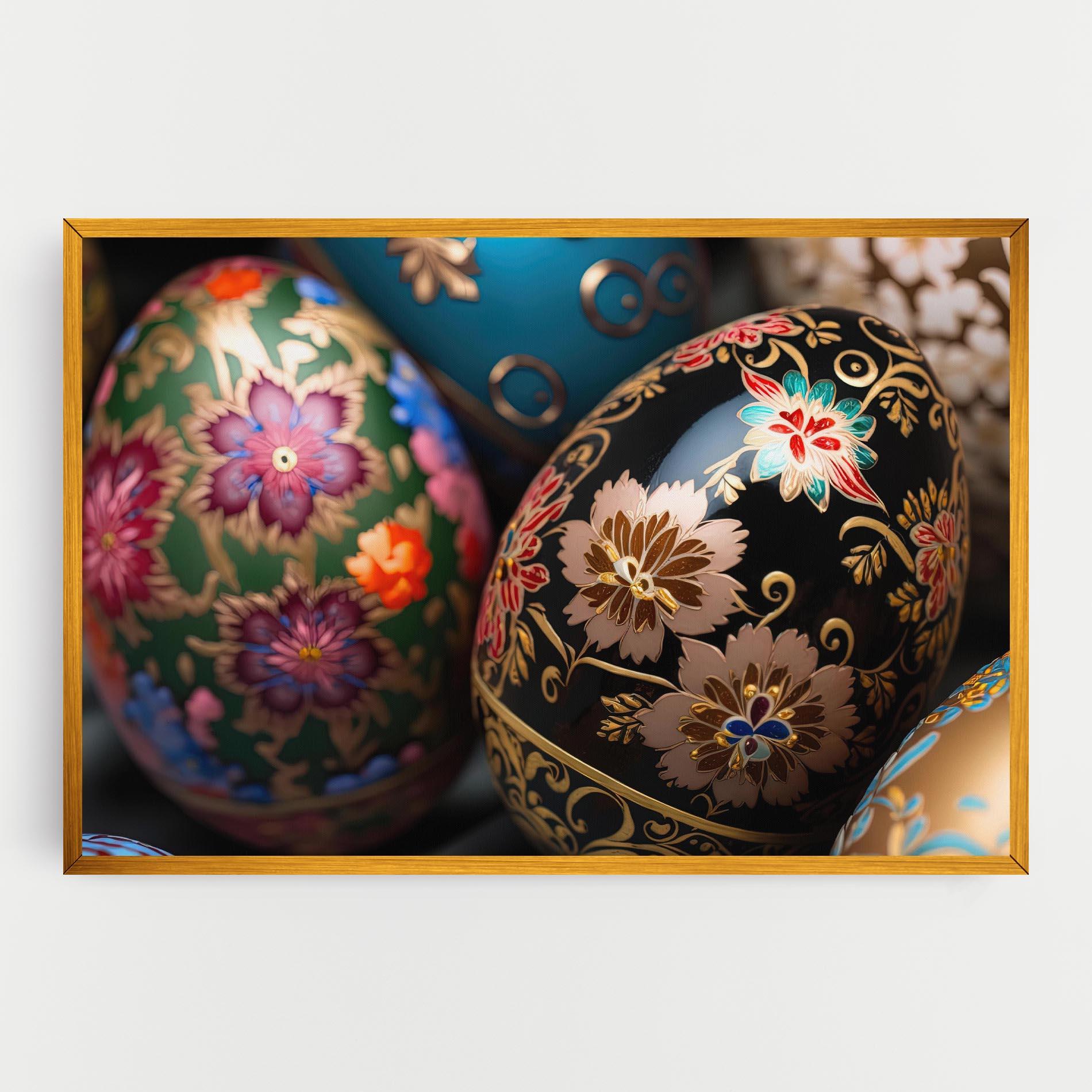 Картина на платно Close Up Painted Eggs mockup 0