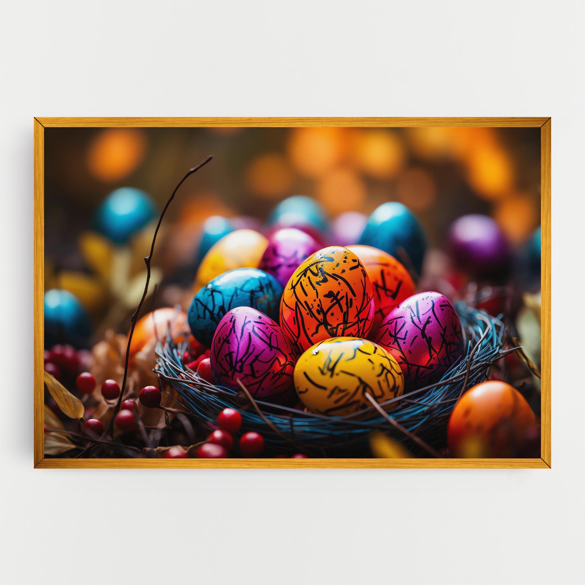 Картина на платно Colorful Easter Eggs mockup 0