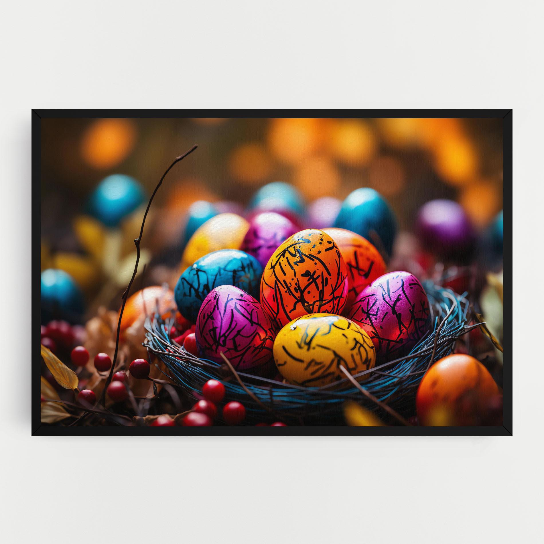 Картина на платно Colorful Easter Eggs mockup 0