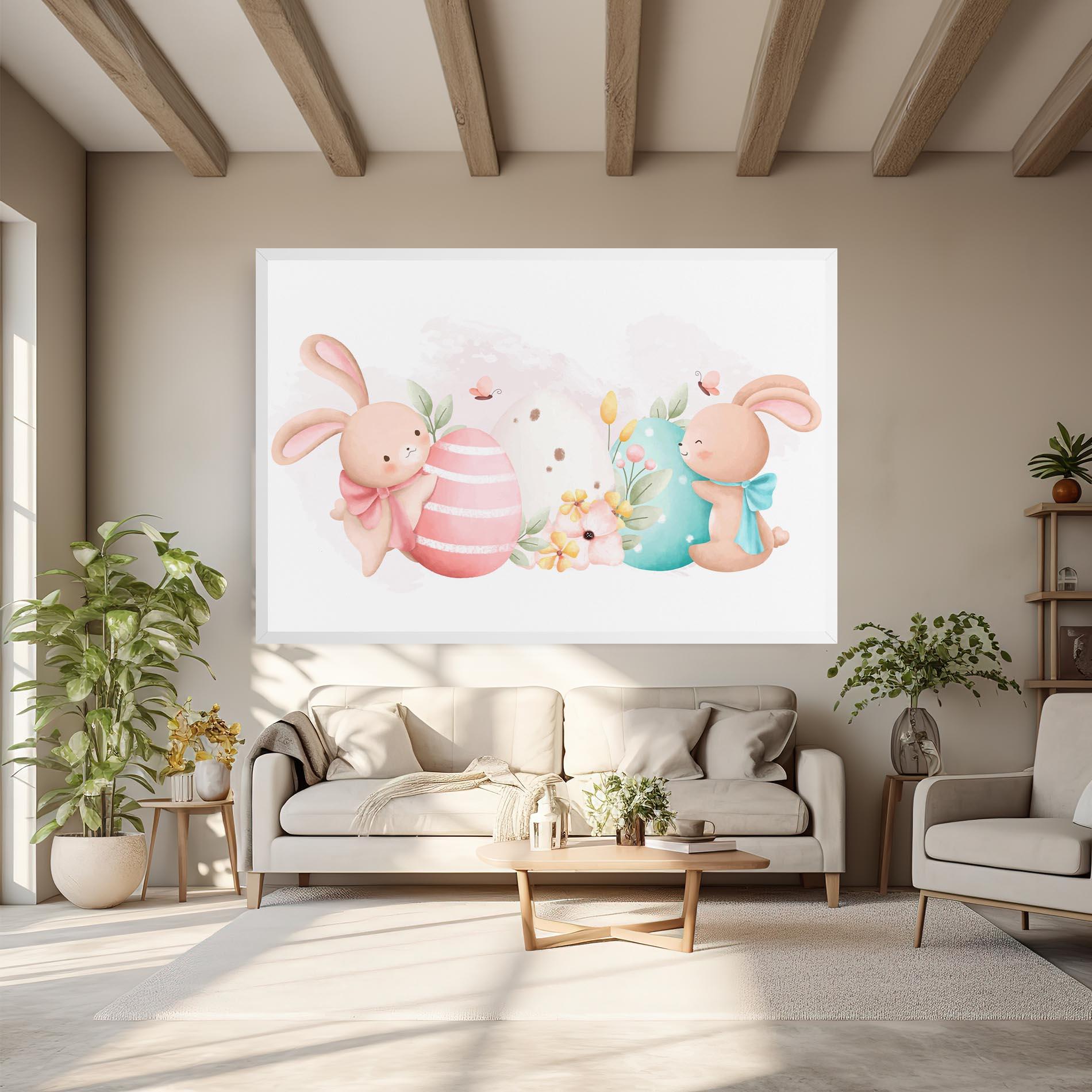 Картина на платно Cute Bunny Art mockup 6