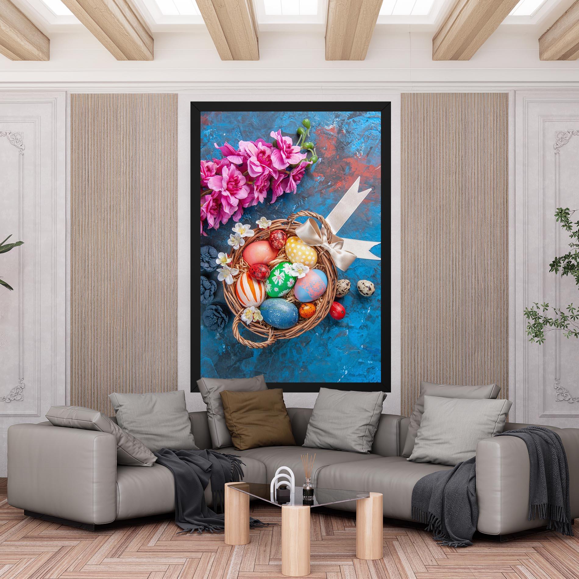 Картина на платно Colored Easter Eggs mockup 6