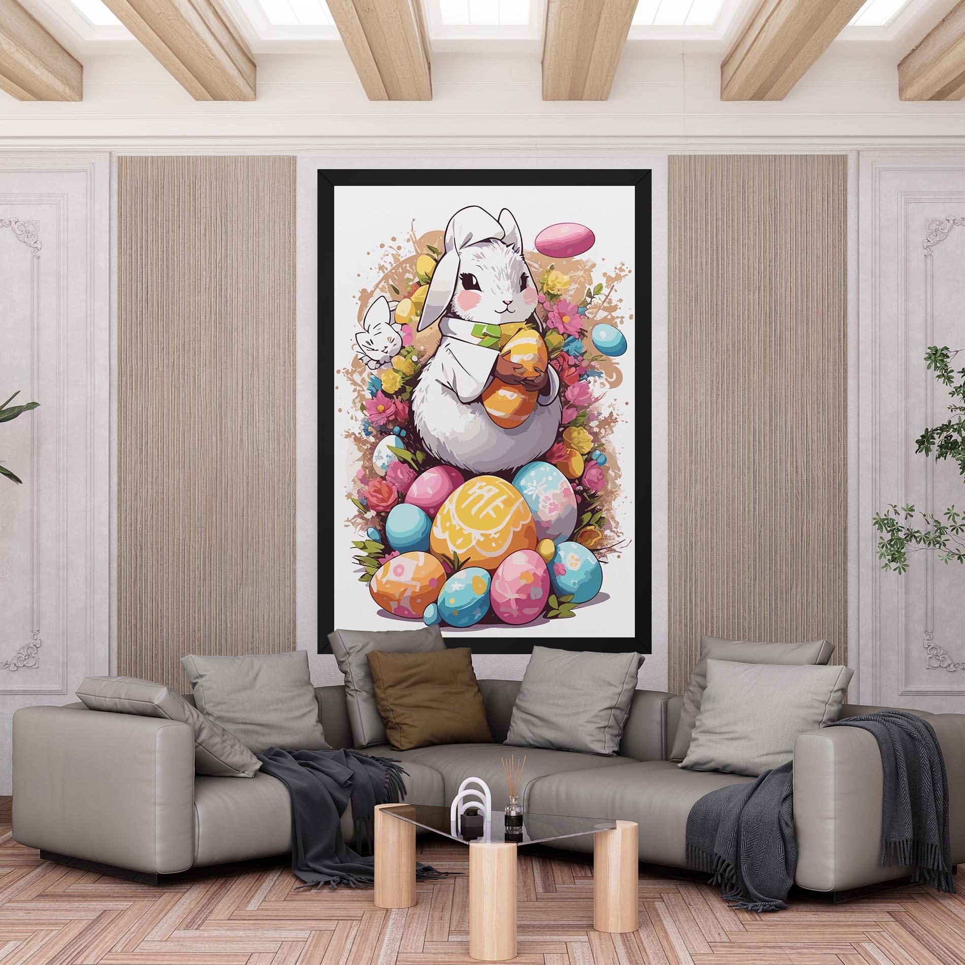 Картина на платно White Easter Bunny mockup 6