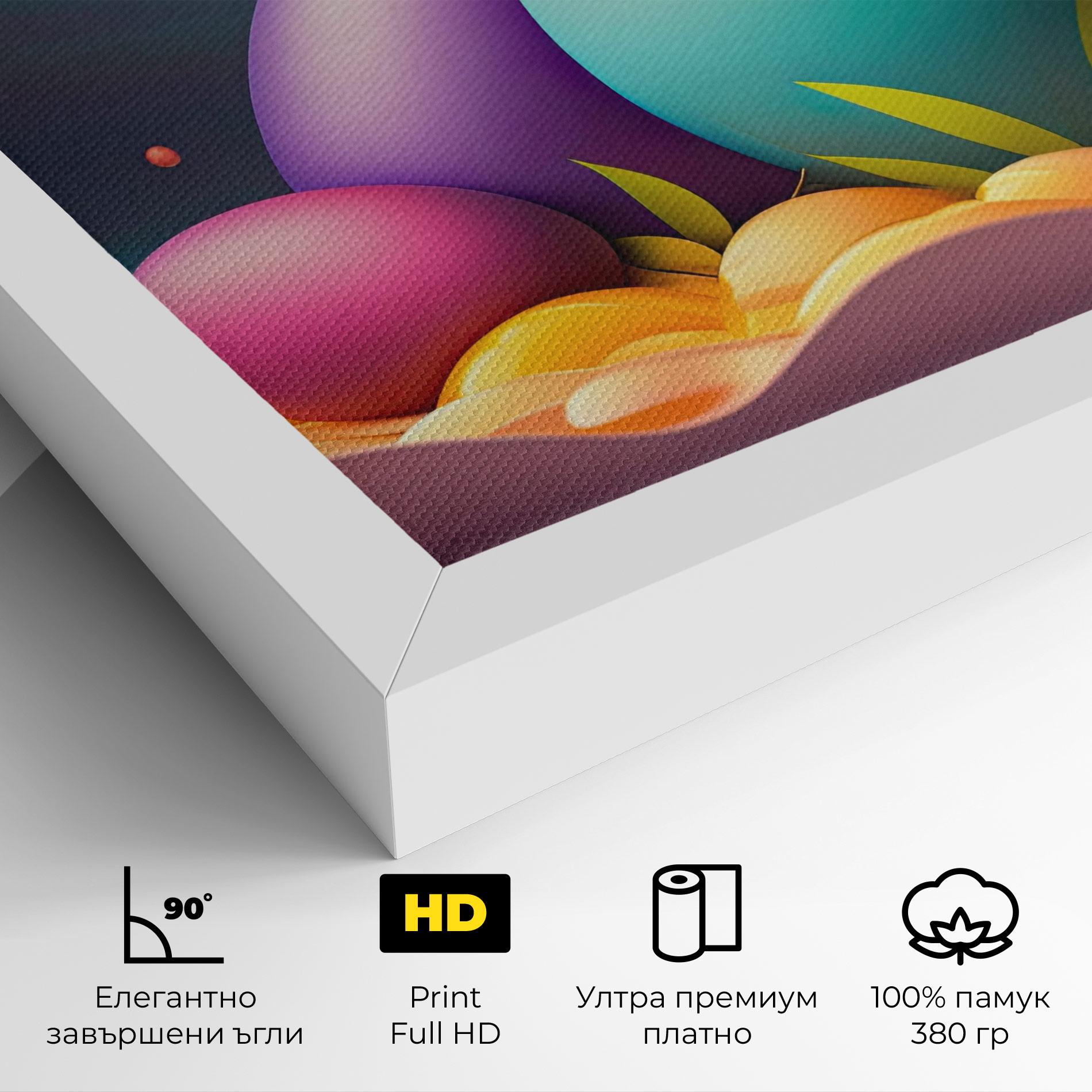 Картина на платно Big Blue Easter Egg mockup 4