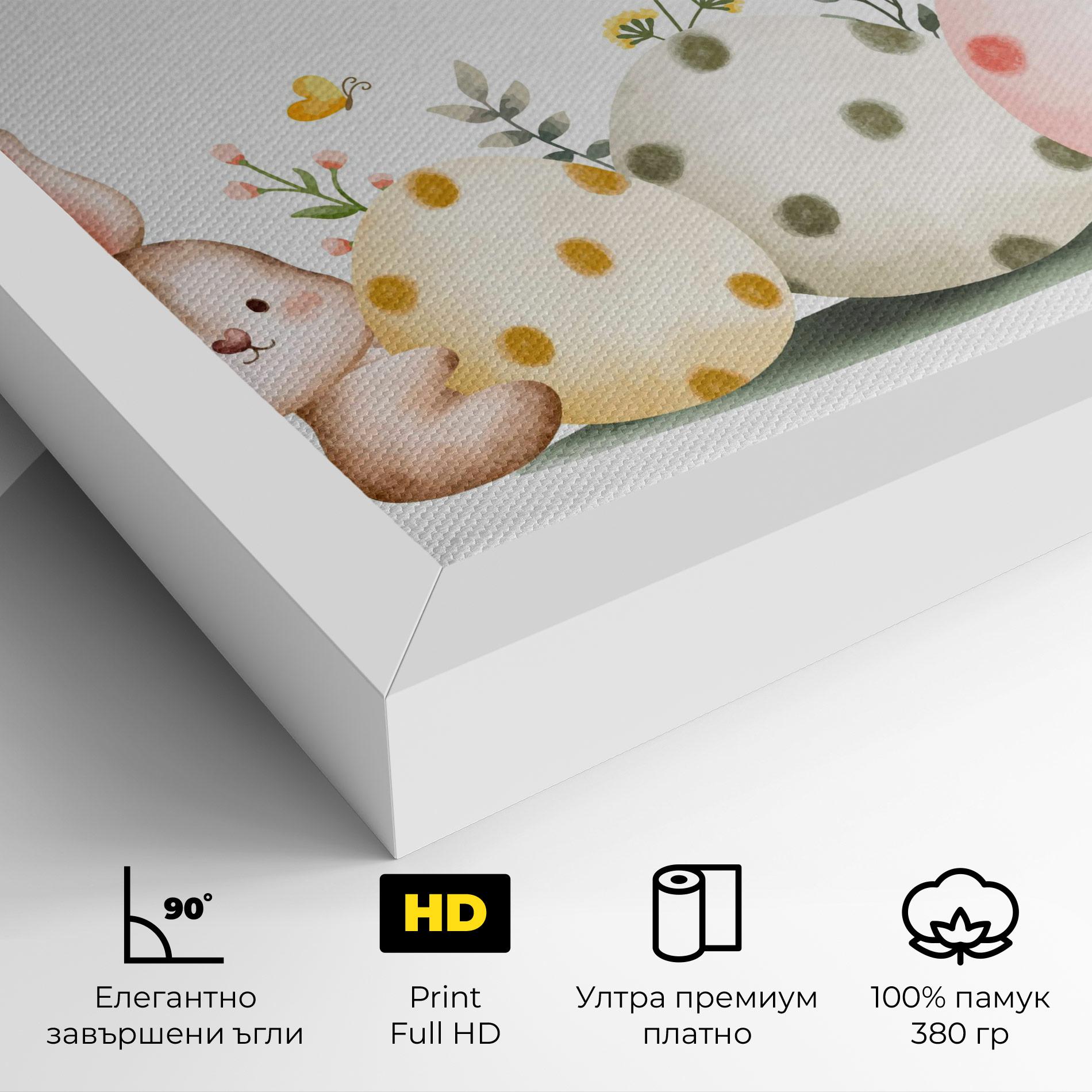 Картина на платно Butterfly Rabbit mockup 4