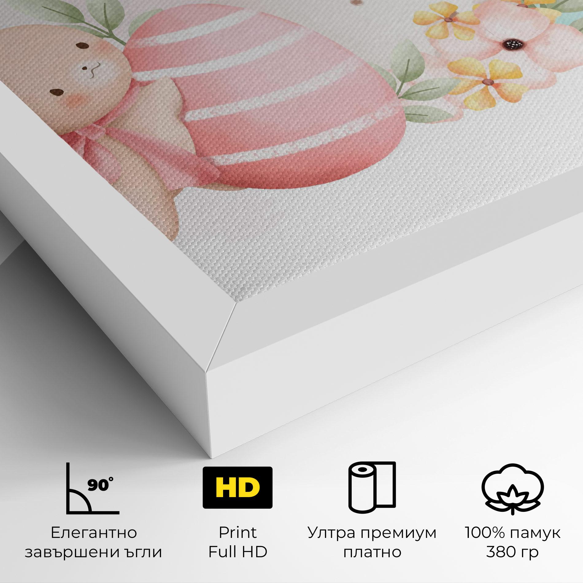 Картина на платно Cute Bunny Art mockup 4