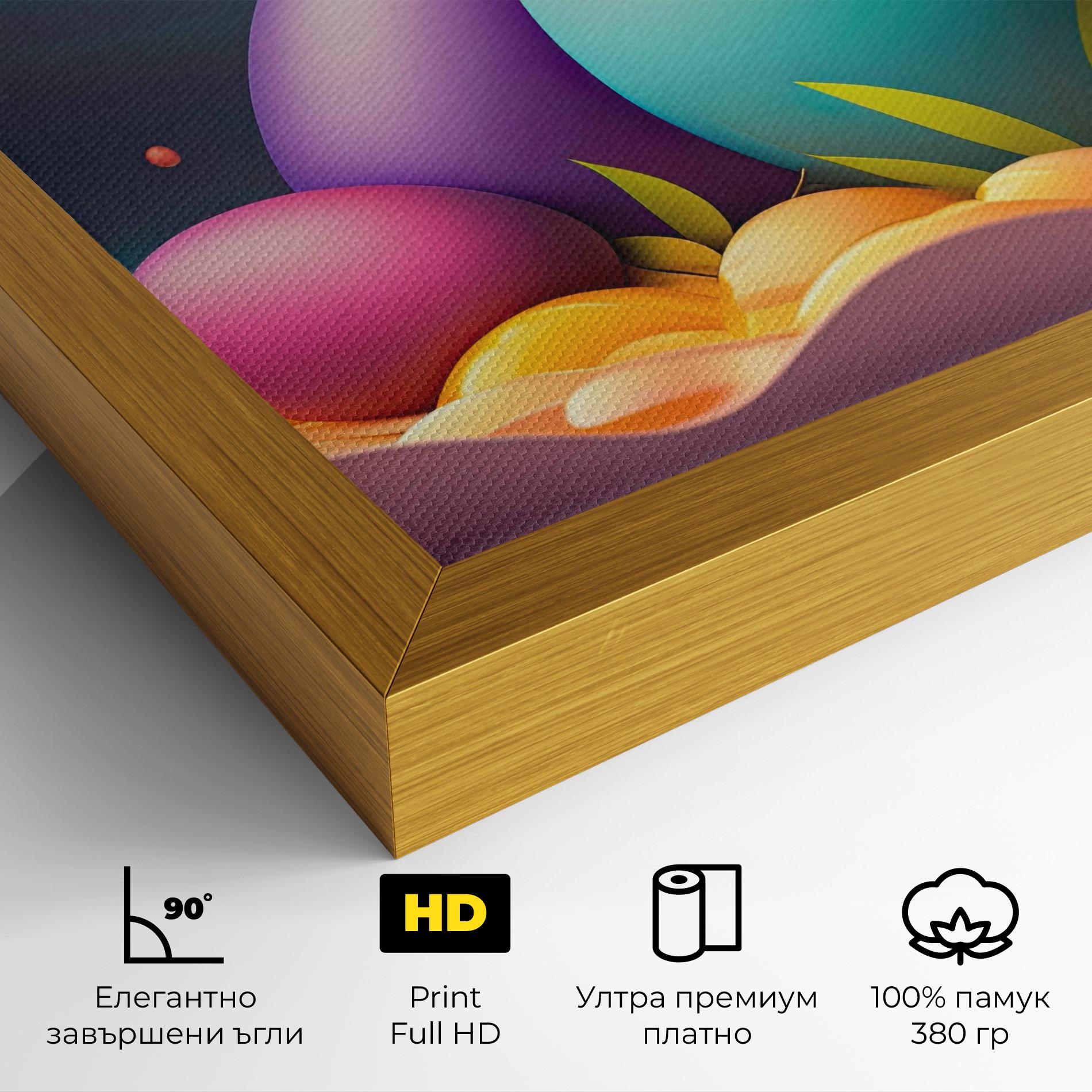 Картина на платно Big Blue Easter Egg mockup 4