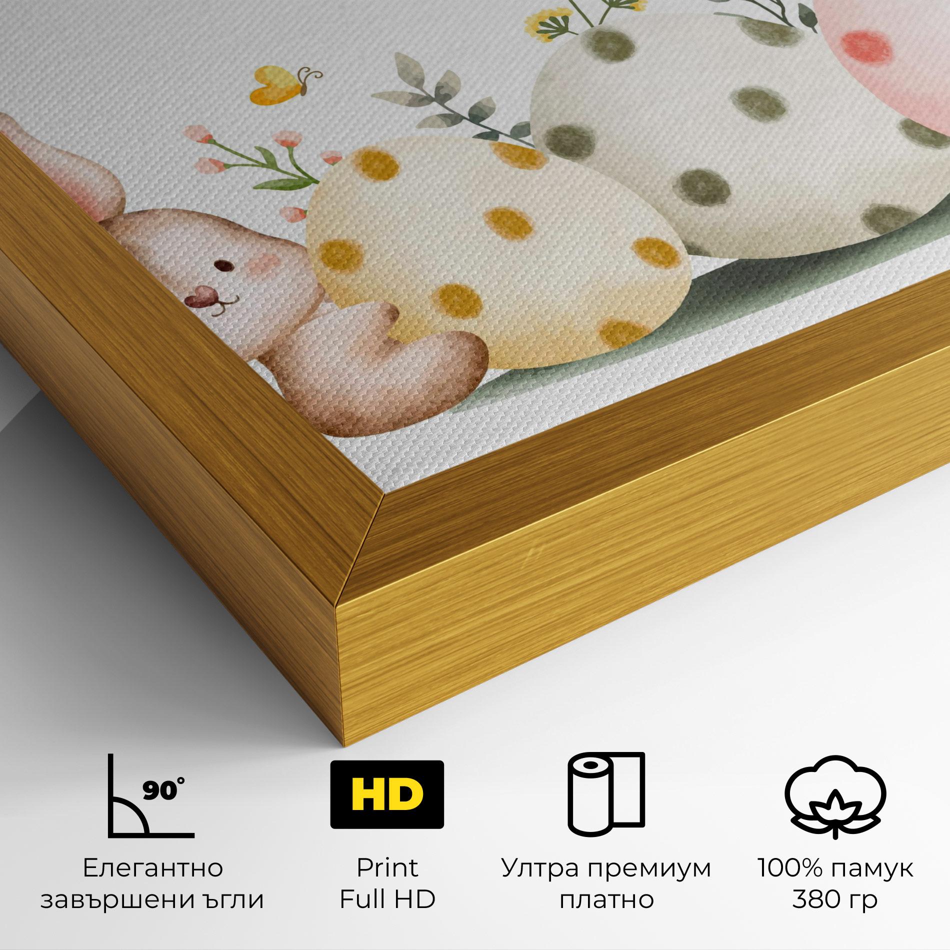 Картина на платно Butterfly Rabbit mockup 4