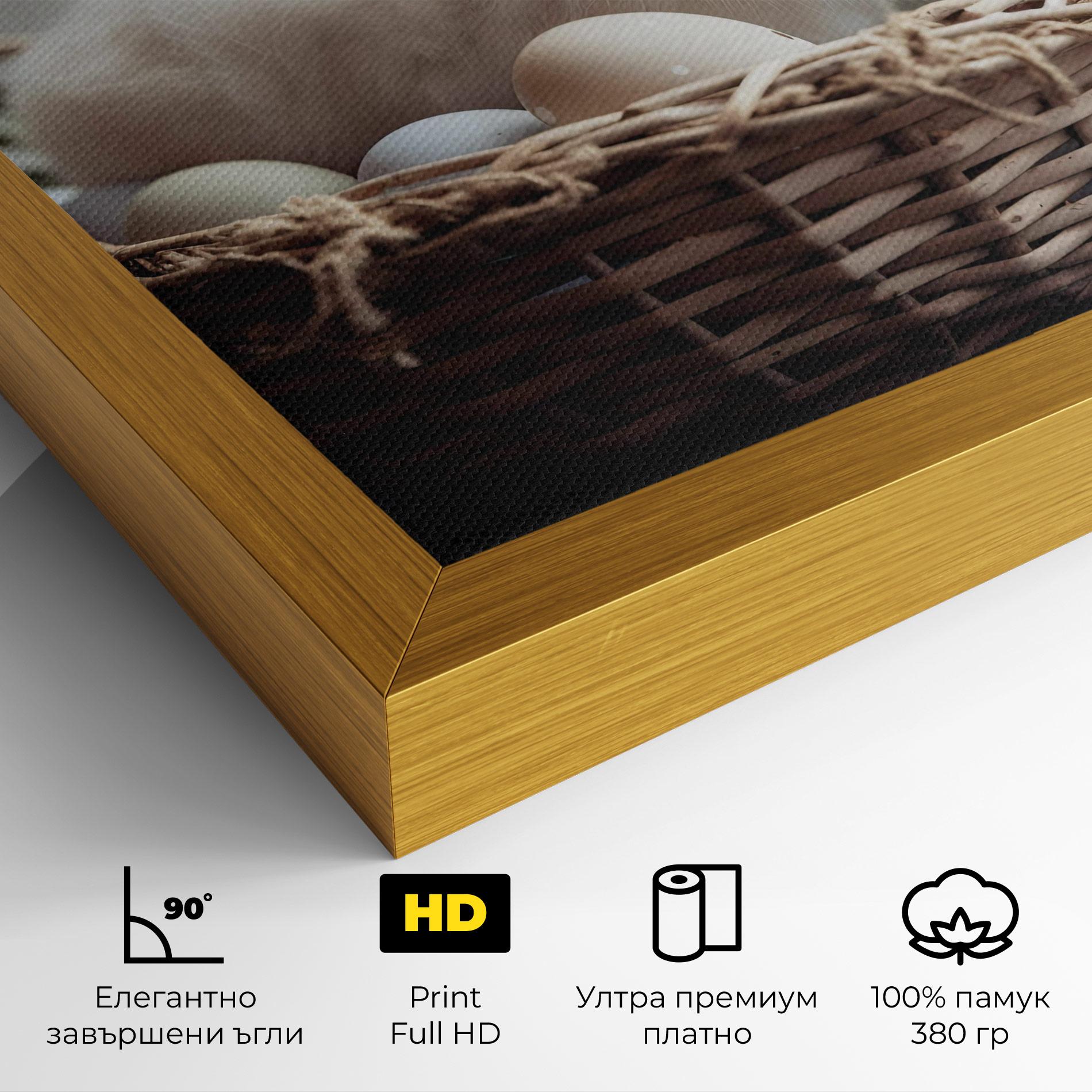 Картина на платно Cute White Easter Eggs mockup 4