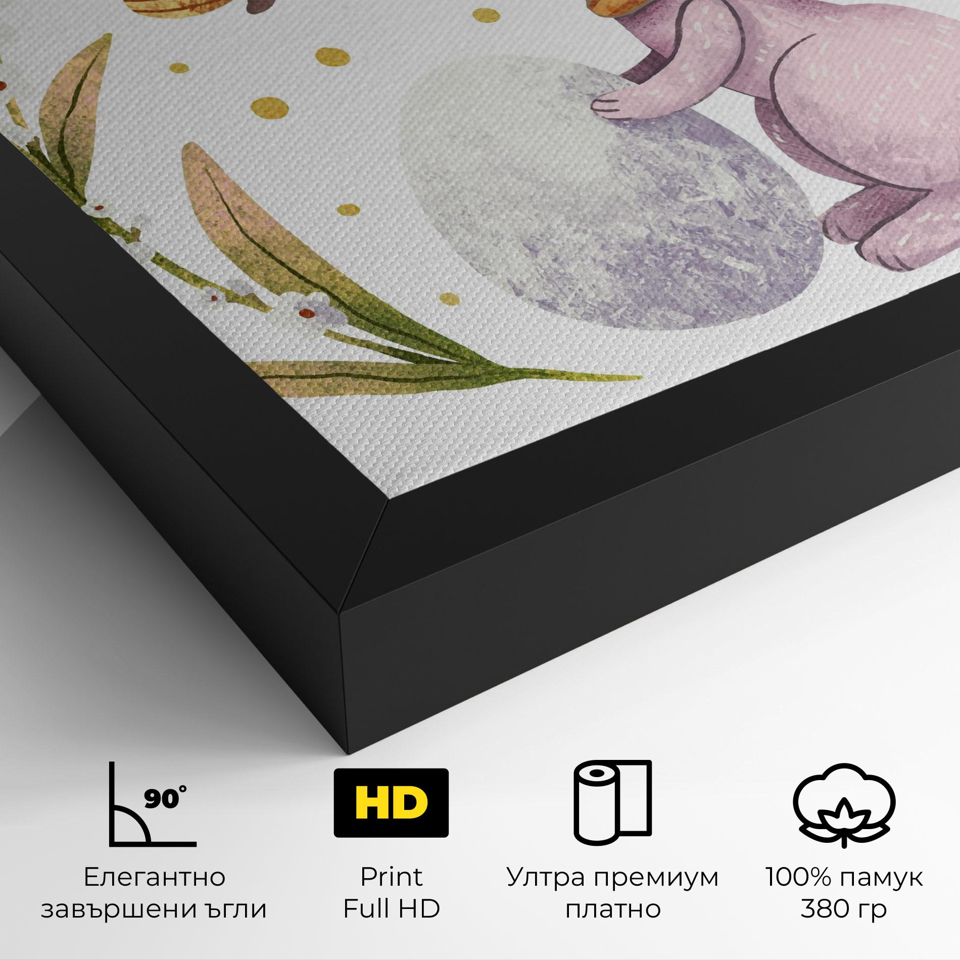 Картина на платно Easter Pink Bunny mockup 4