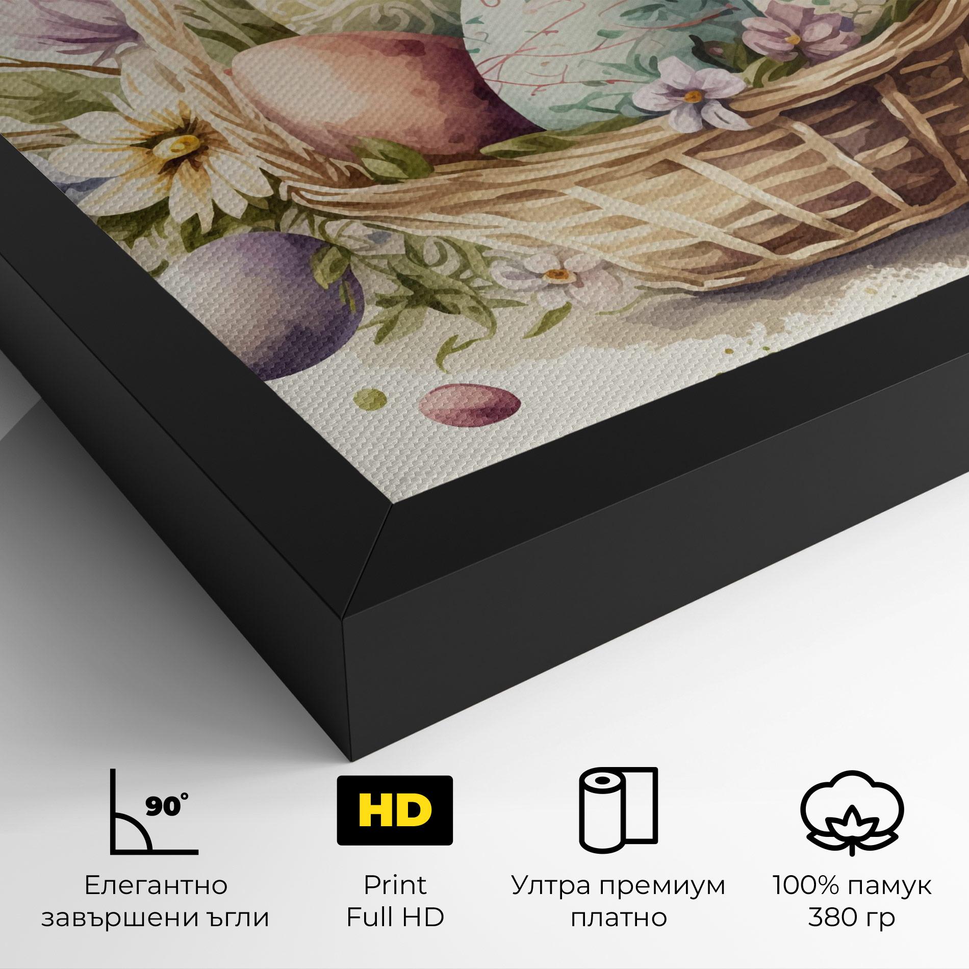 Картина на платно Eggs Basket mockup 4