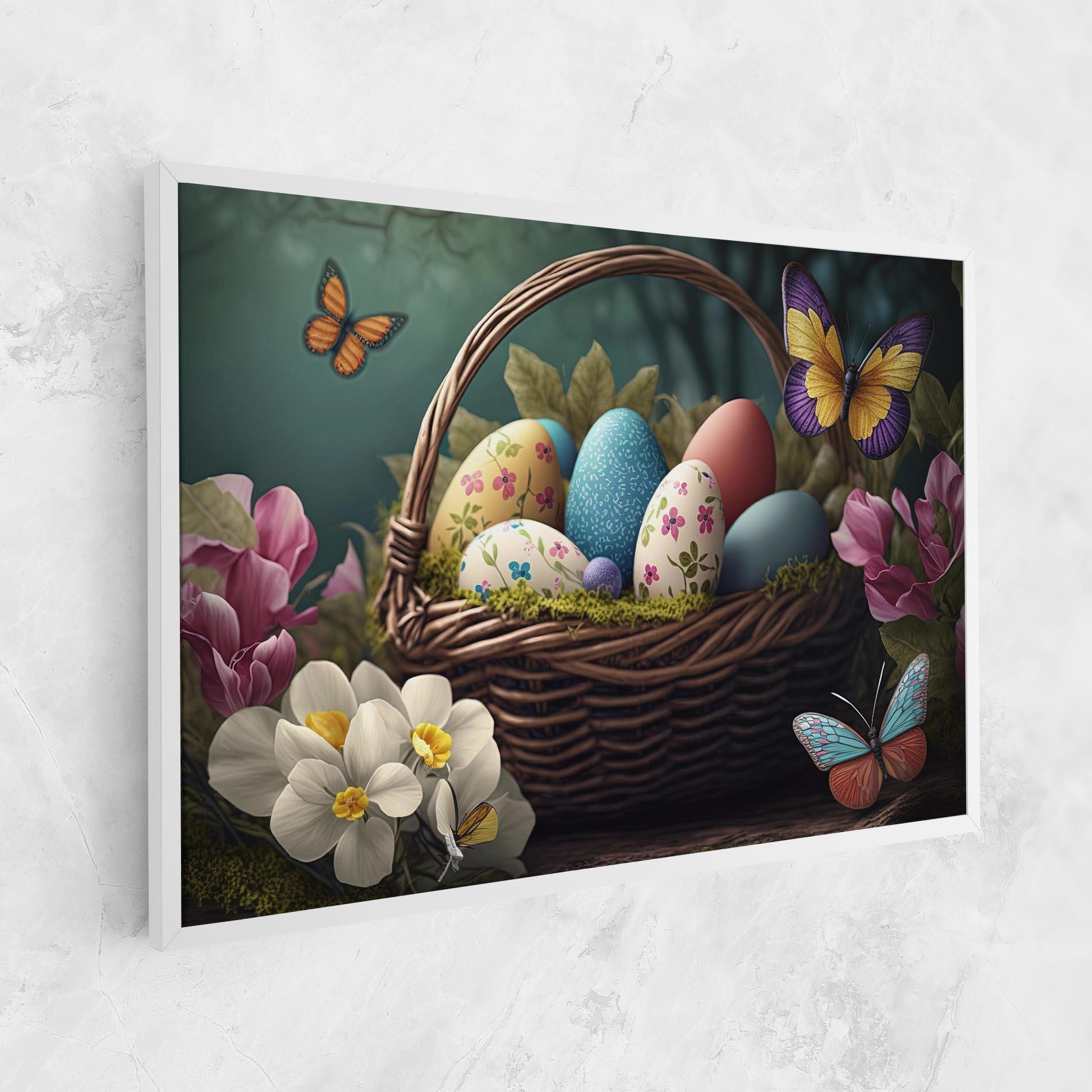 Картина на платно Easter Eggs Butterfly mockup 1