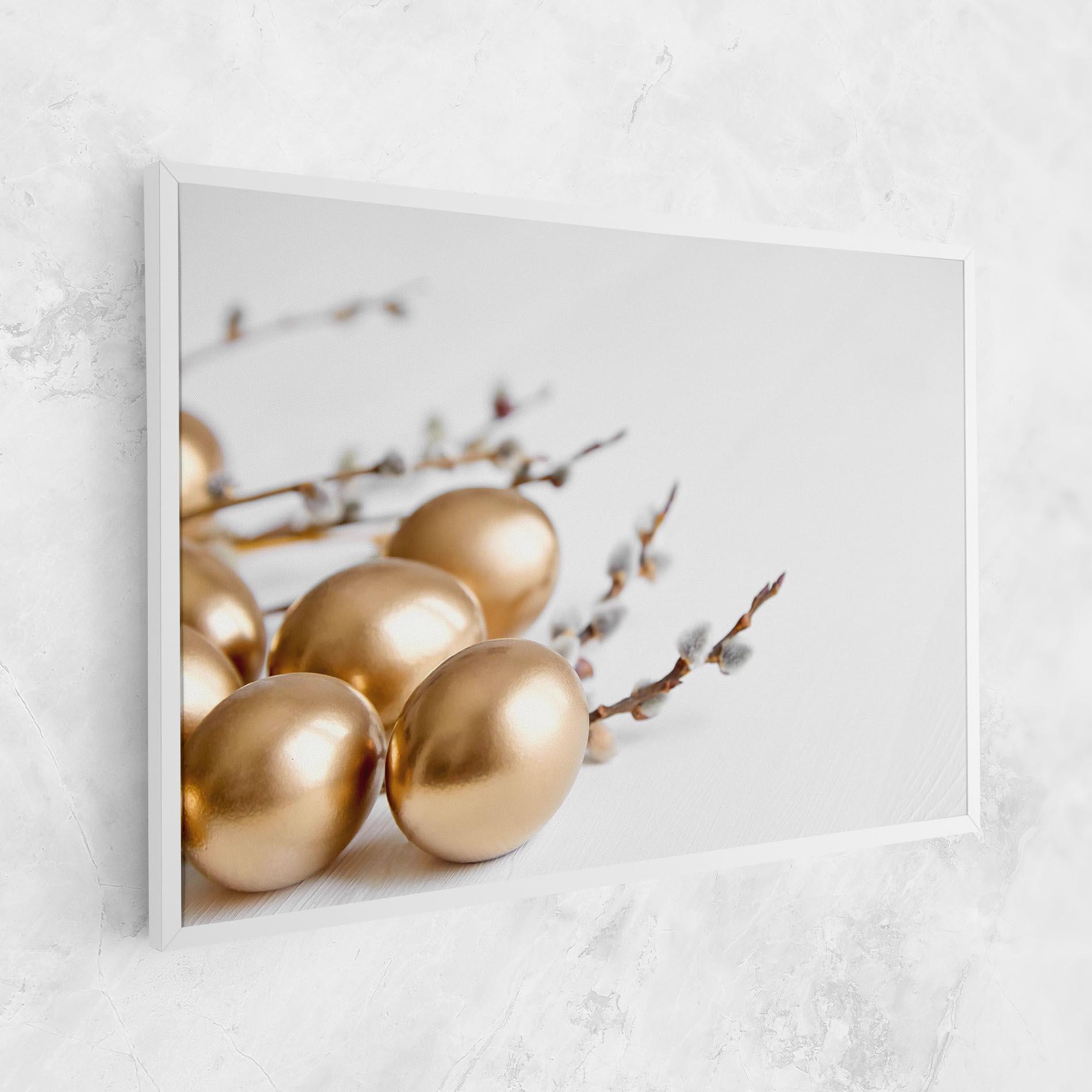 Картина на платно Easter Gold Eggs mockup 1