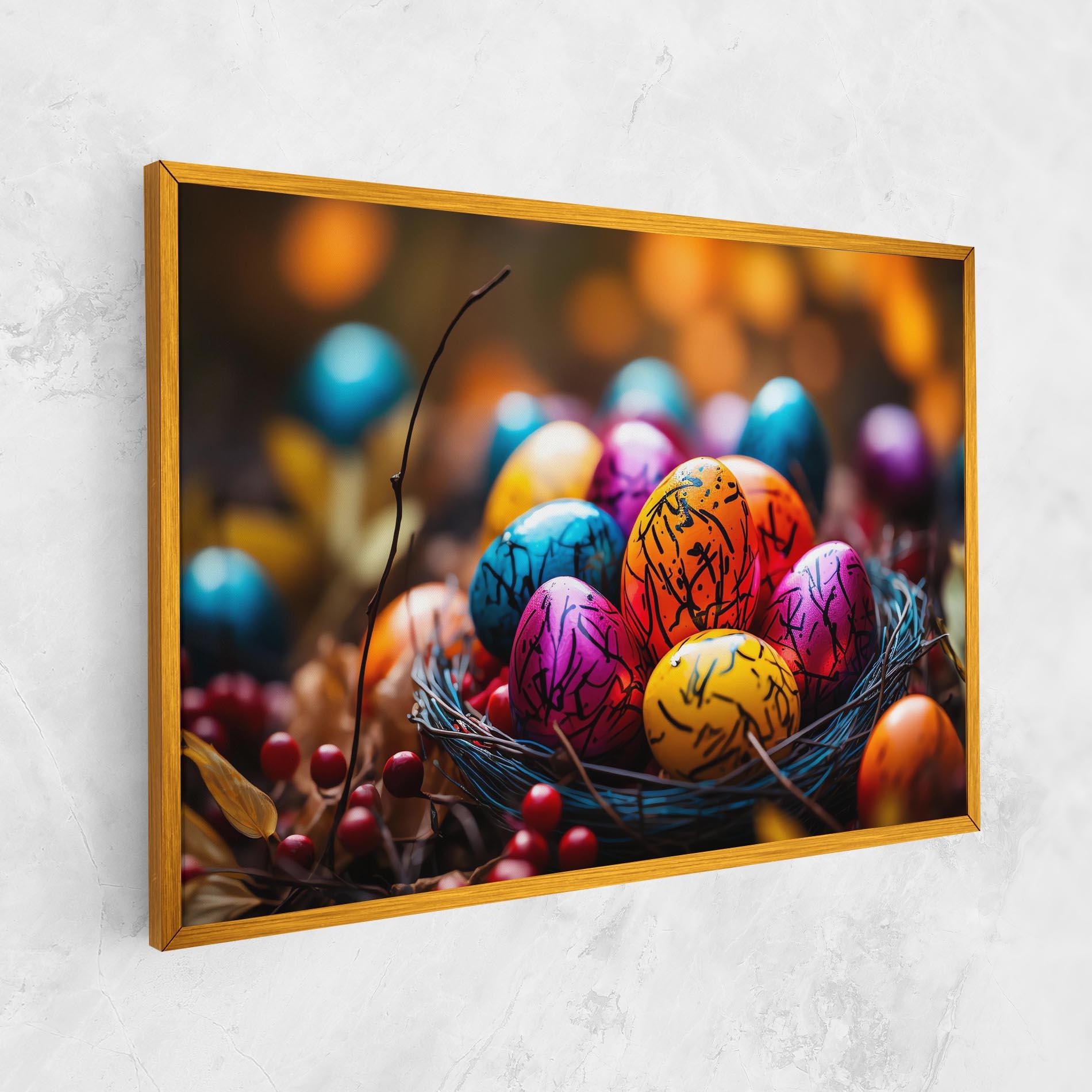 Картина на платно Colorful Easter Eggs mockup 1