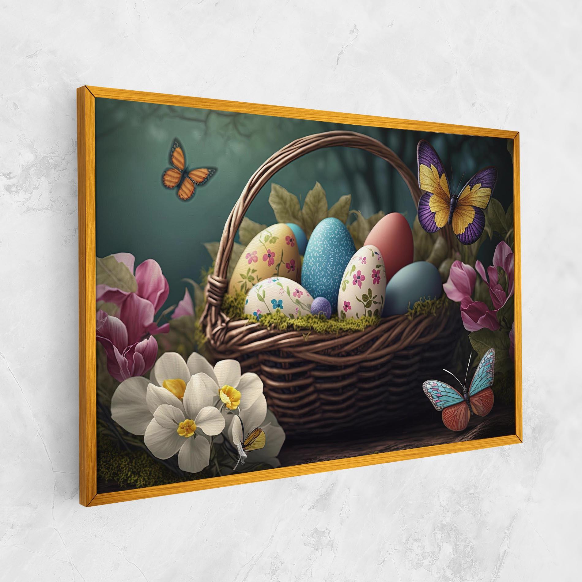 Картина на платно Easter Eggs Butterfly mockup 1