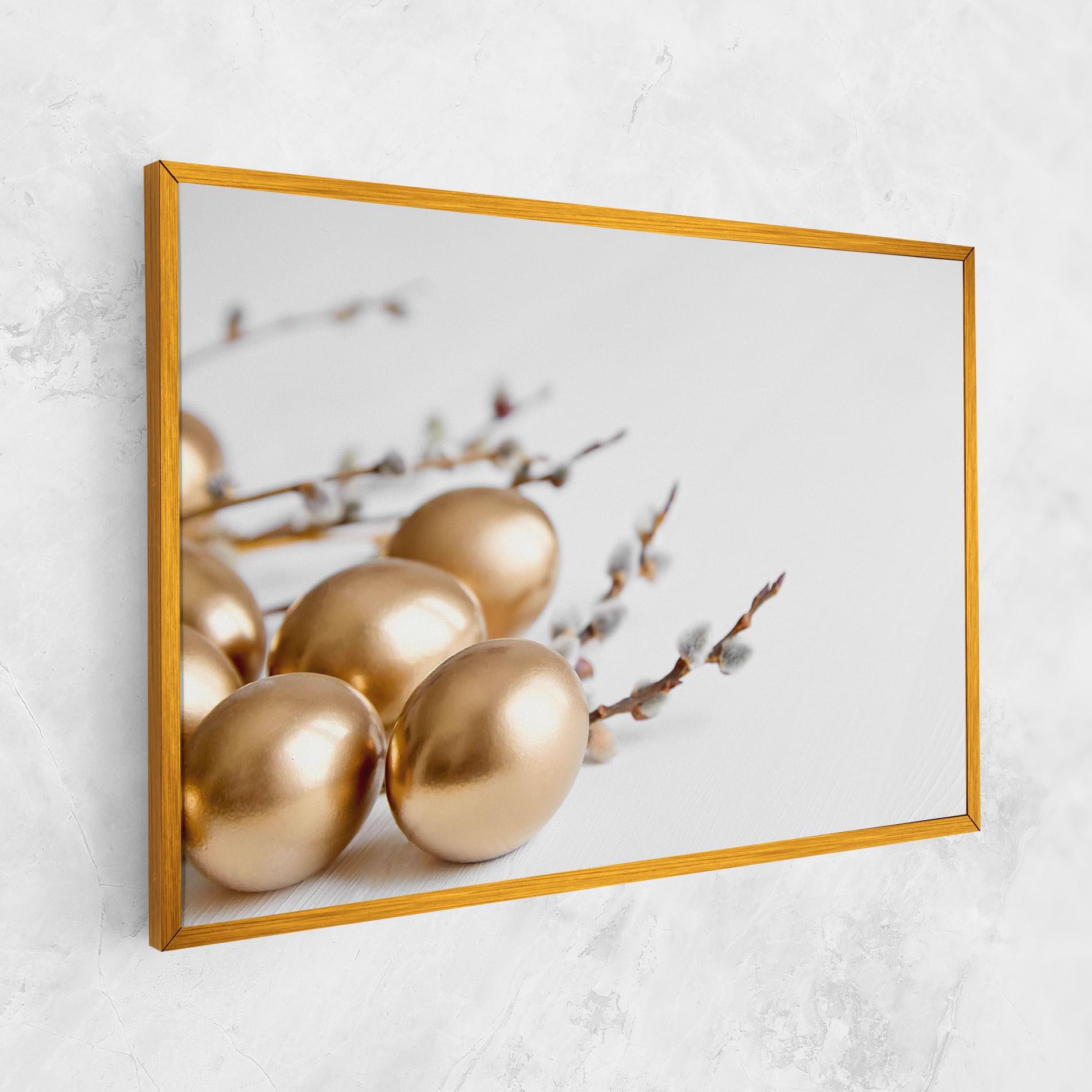 Картина на платно Easter Gold Eggs mockup 1