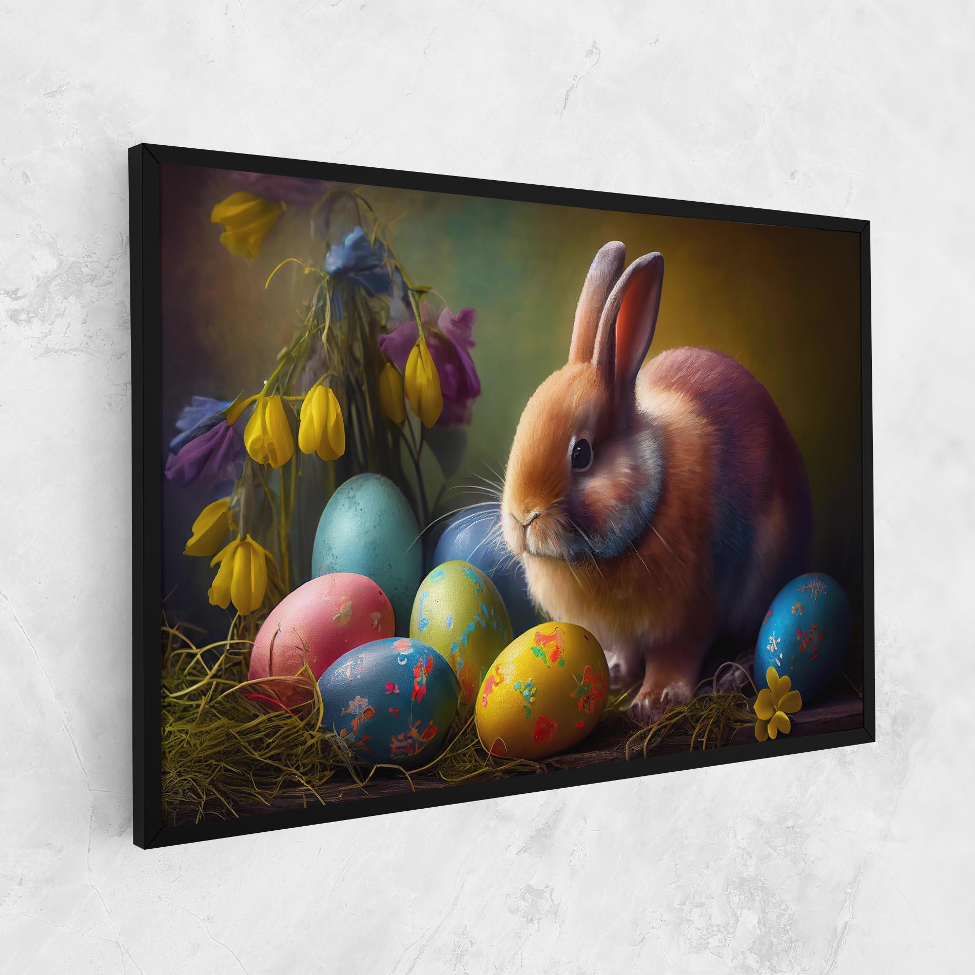 Картина на платно Easter Cute Rabbit mockup 1