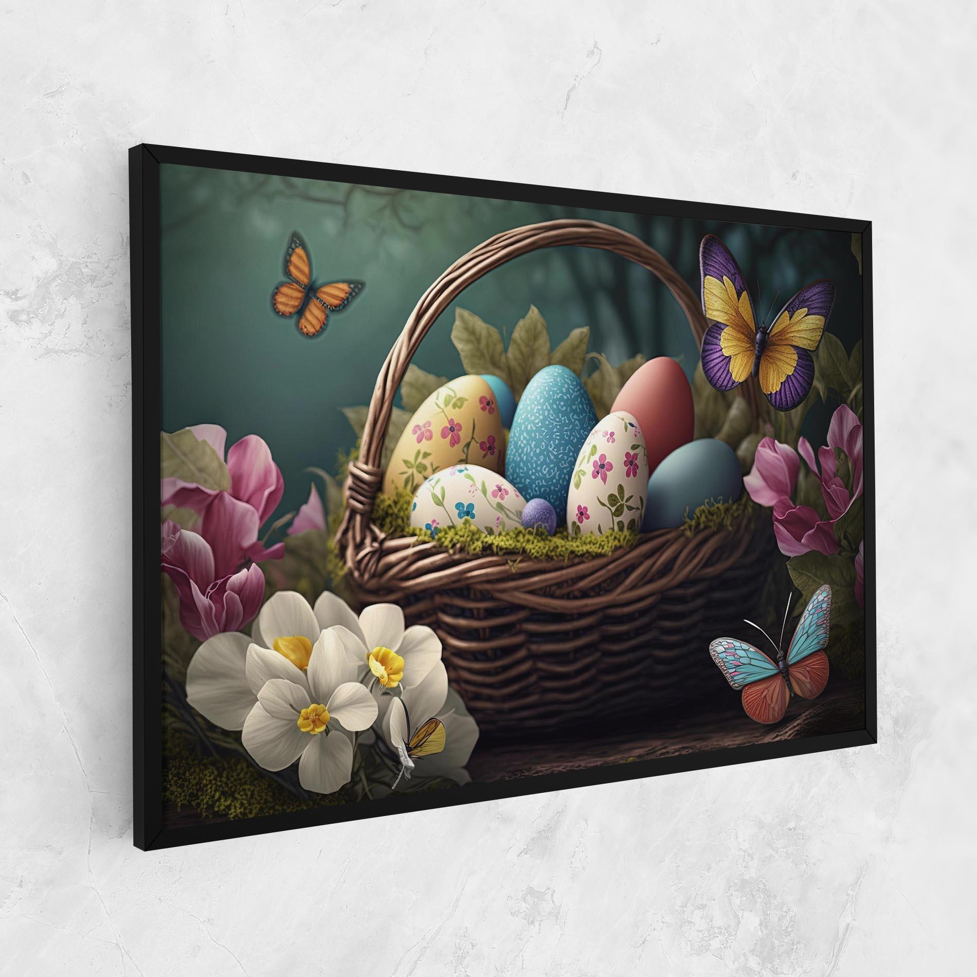 Картина на платно Easter Eggs Butterfly mockup 1