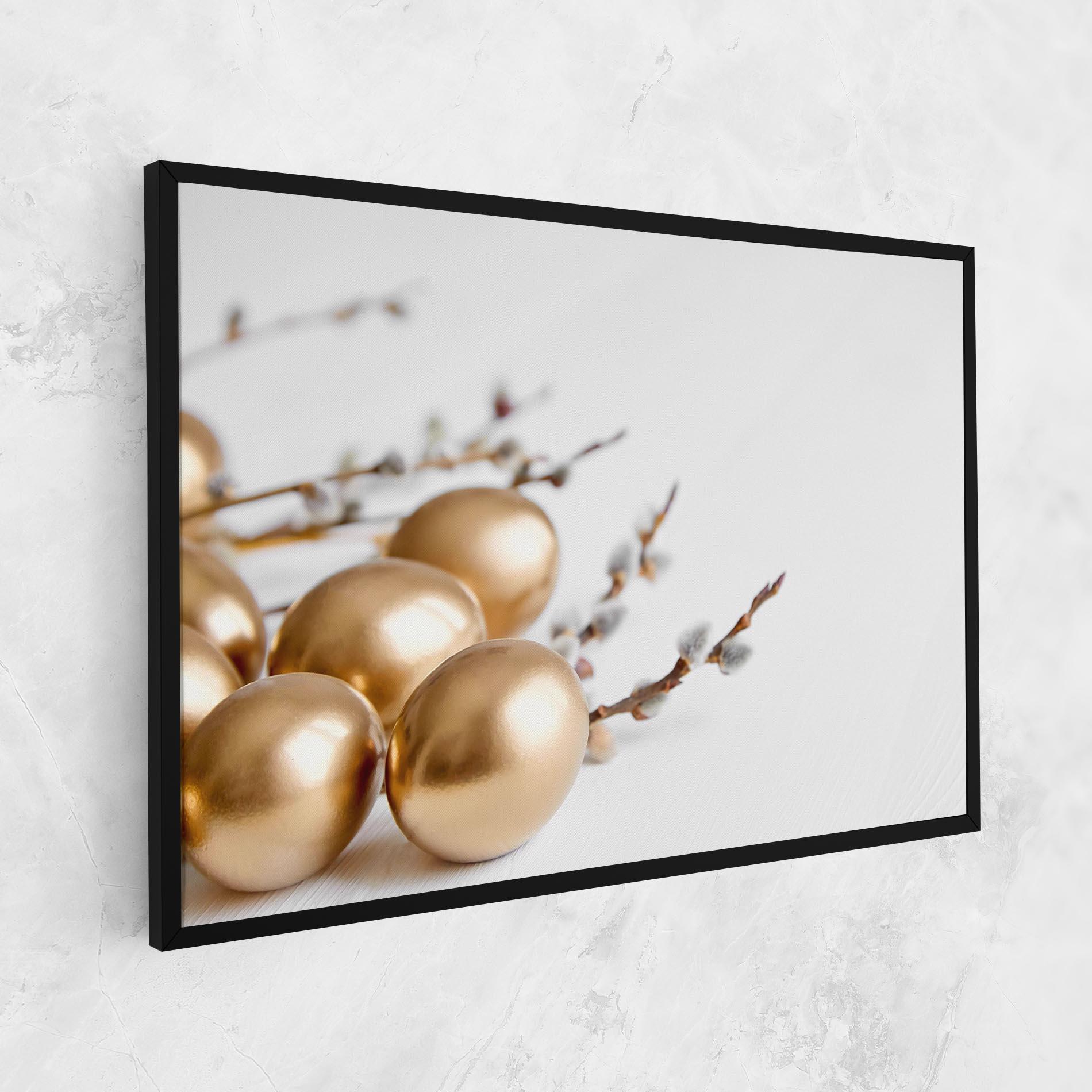Картина на платно Easter Gold Eggs mockup 1