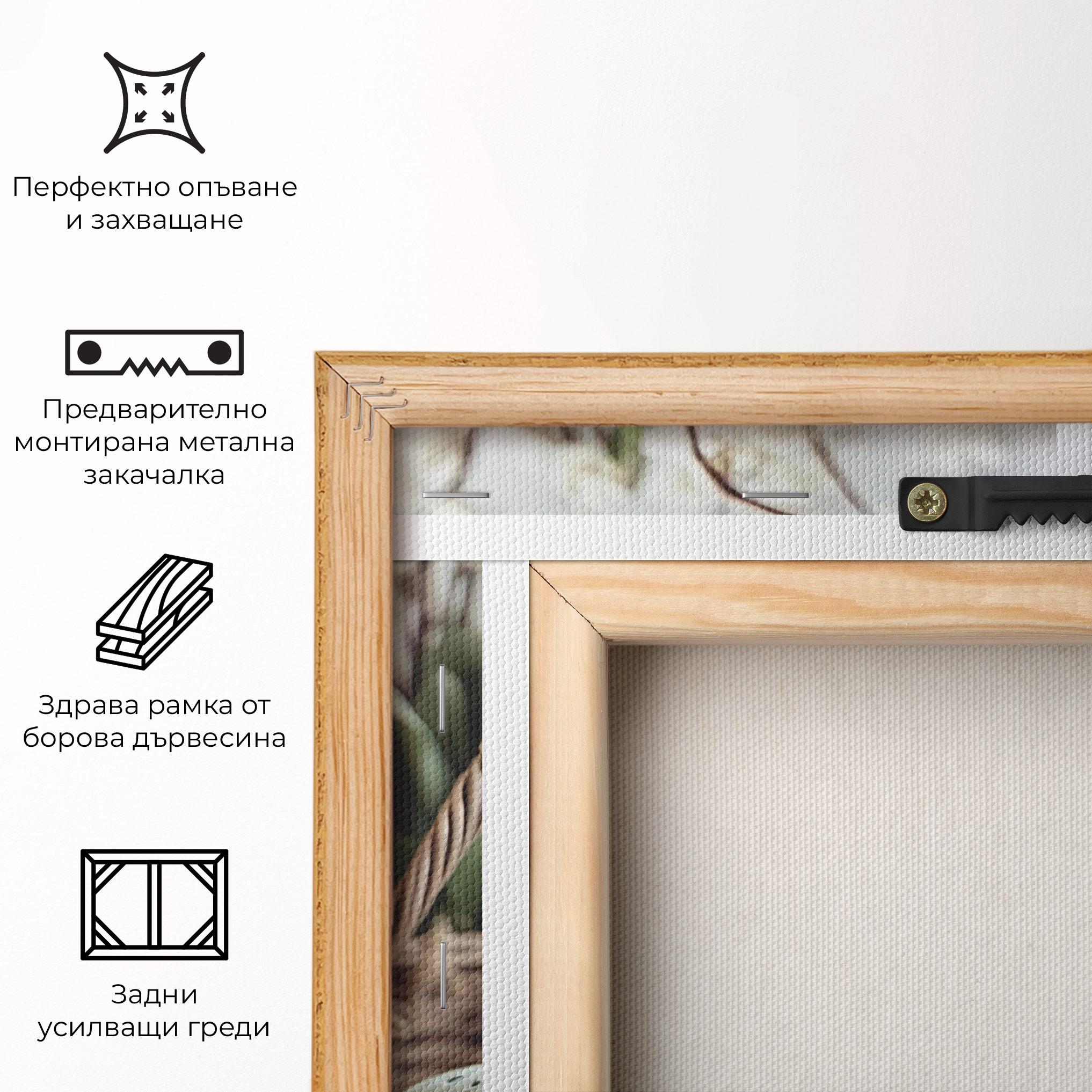 Картина на платно Cute White Easter Eggs mockup 5