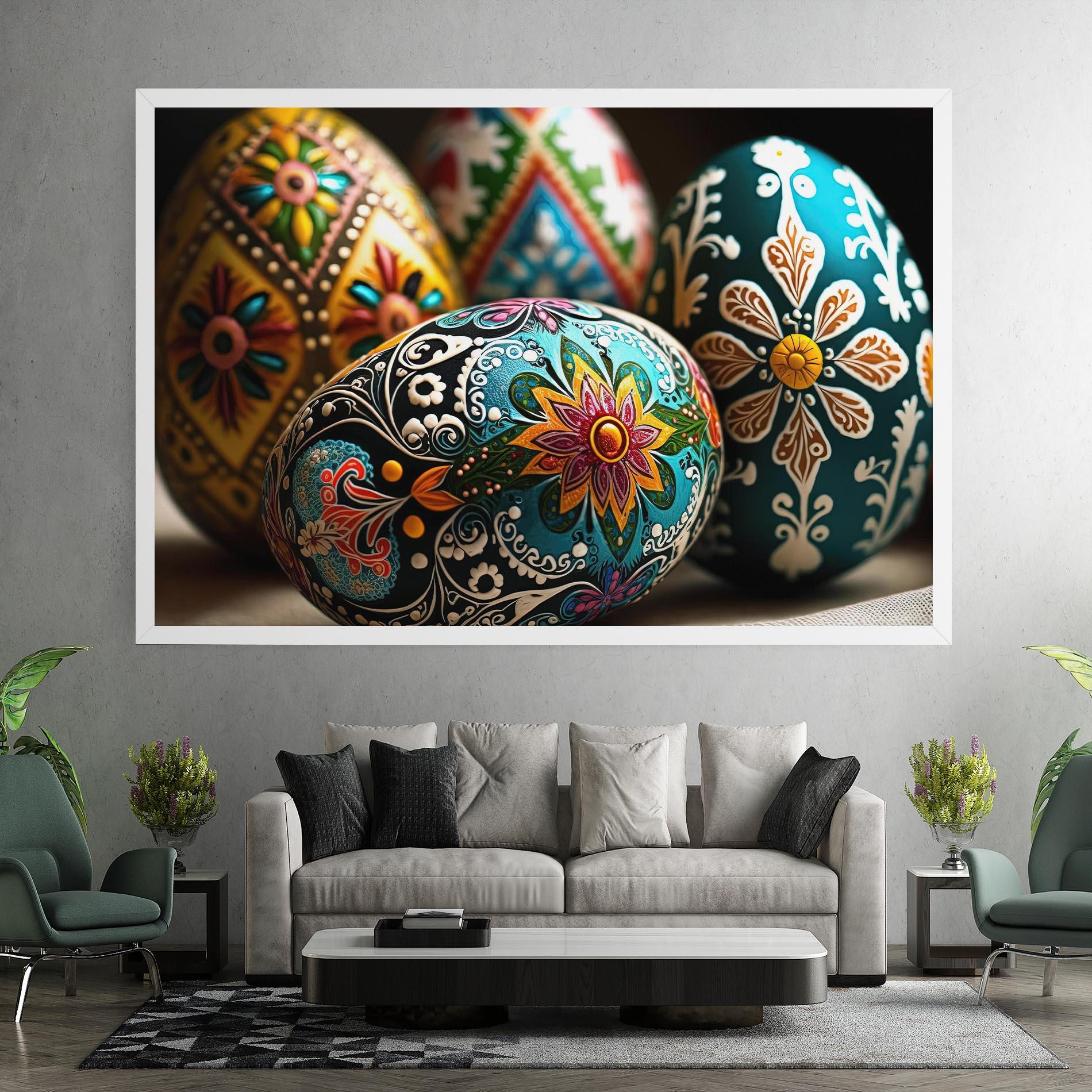 Картина на платно Easter Eggs Ornament mockup 7