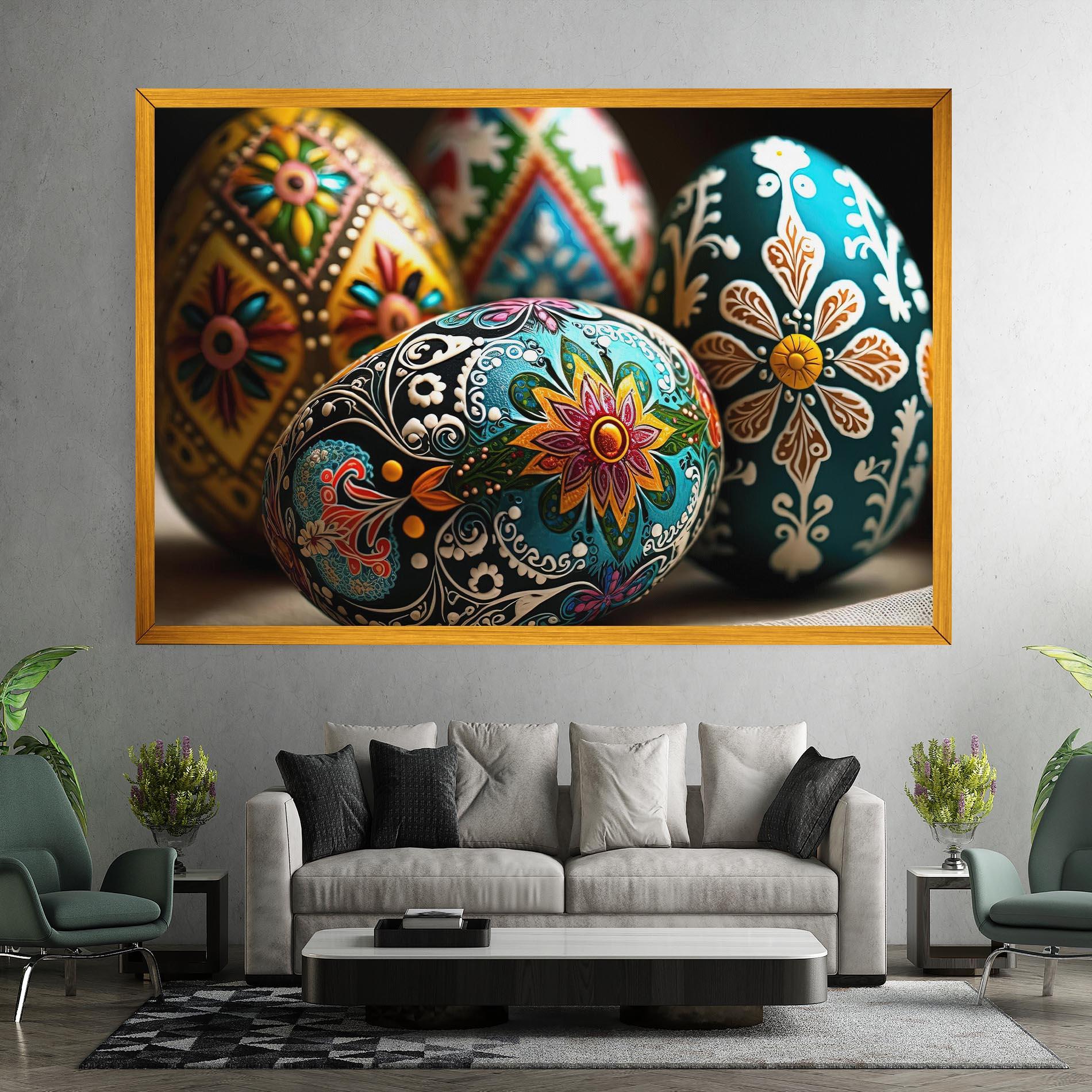 Картина на платно Easter Eggs Ornament mockup 7