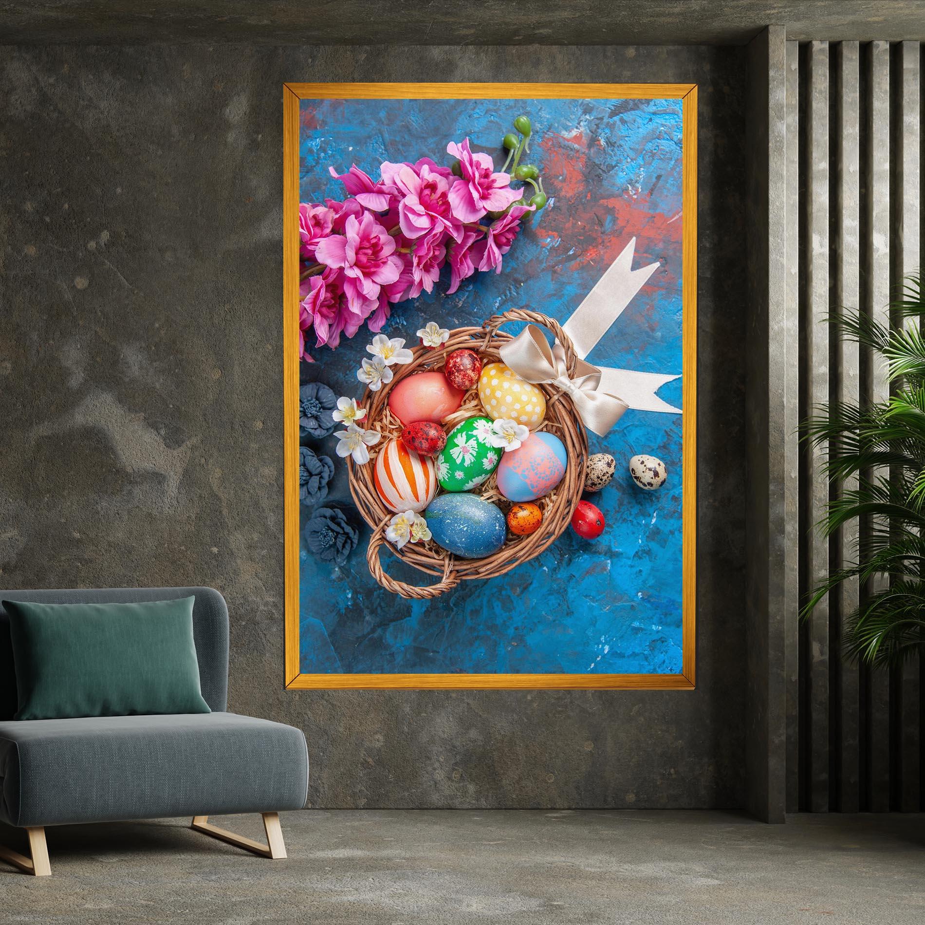 Картина на платно Colored Easter Eggs mockup 7