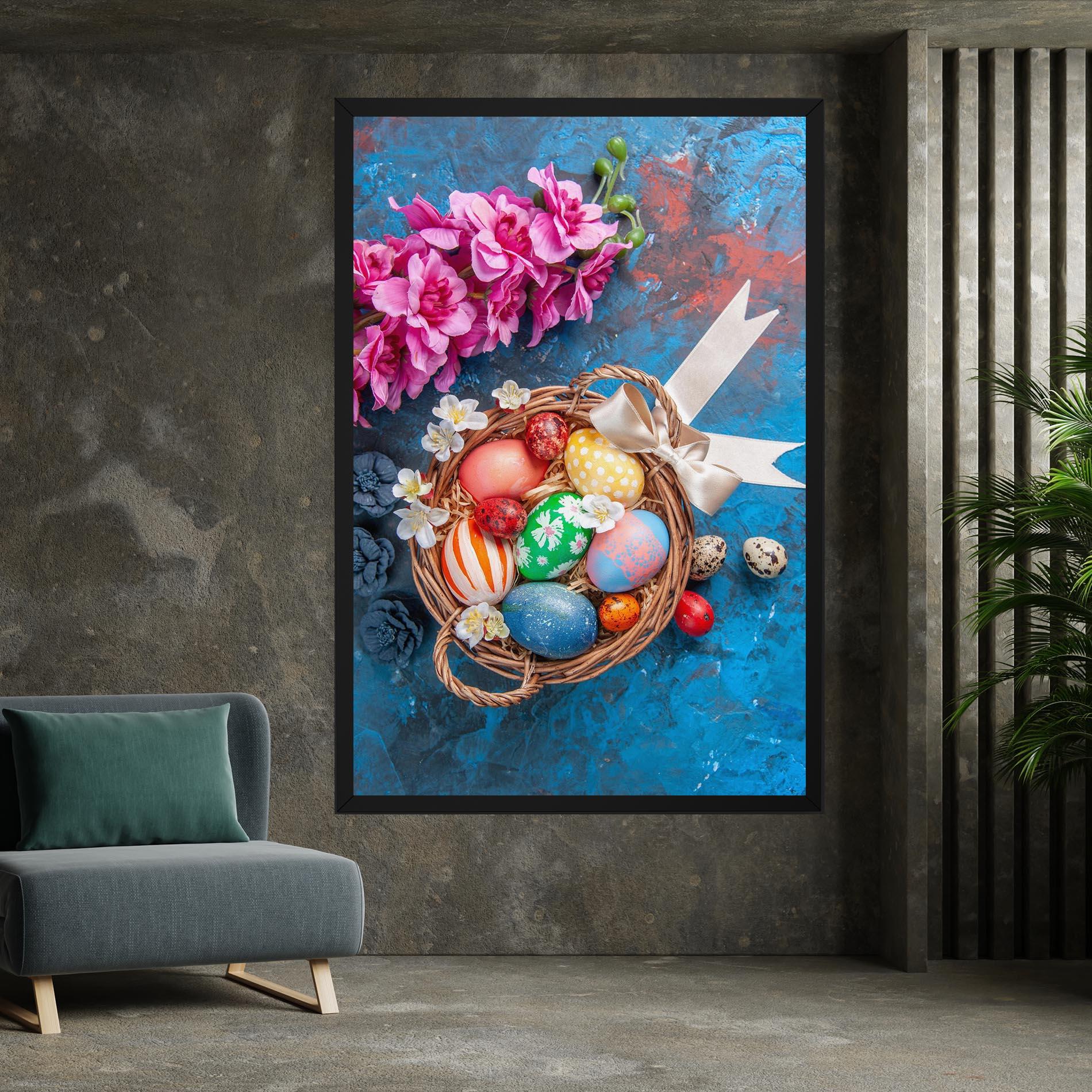 Картина на платно Colored Easter Eggs mockup 7