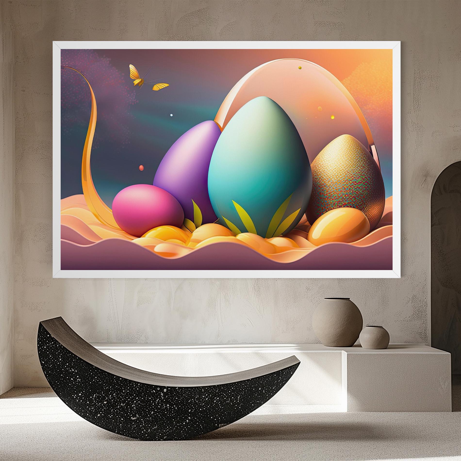 Картина на платно Big Blue Easter Egg mockup 8