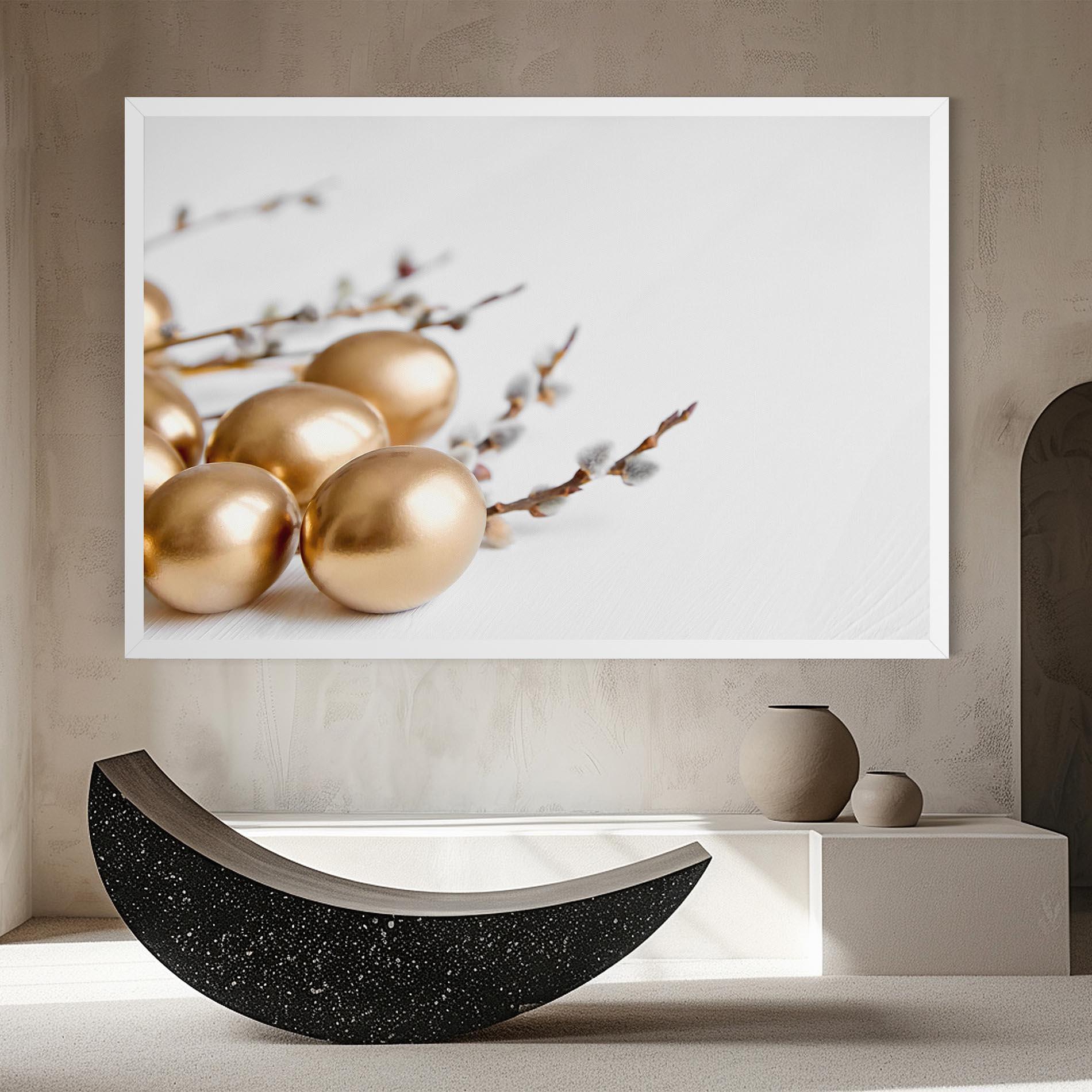 Картина на платно Easter Gold Eggs mockup 8