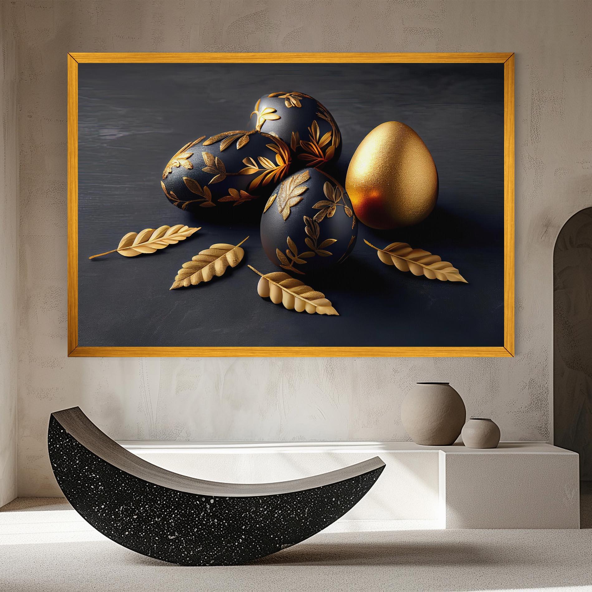 Картина на платно Black Gold Egs mockup 8