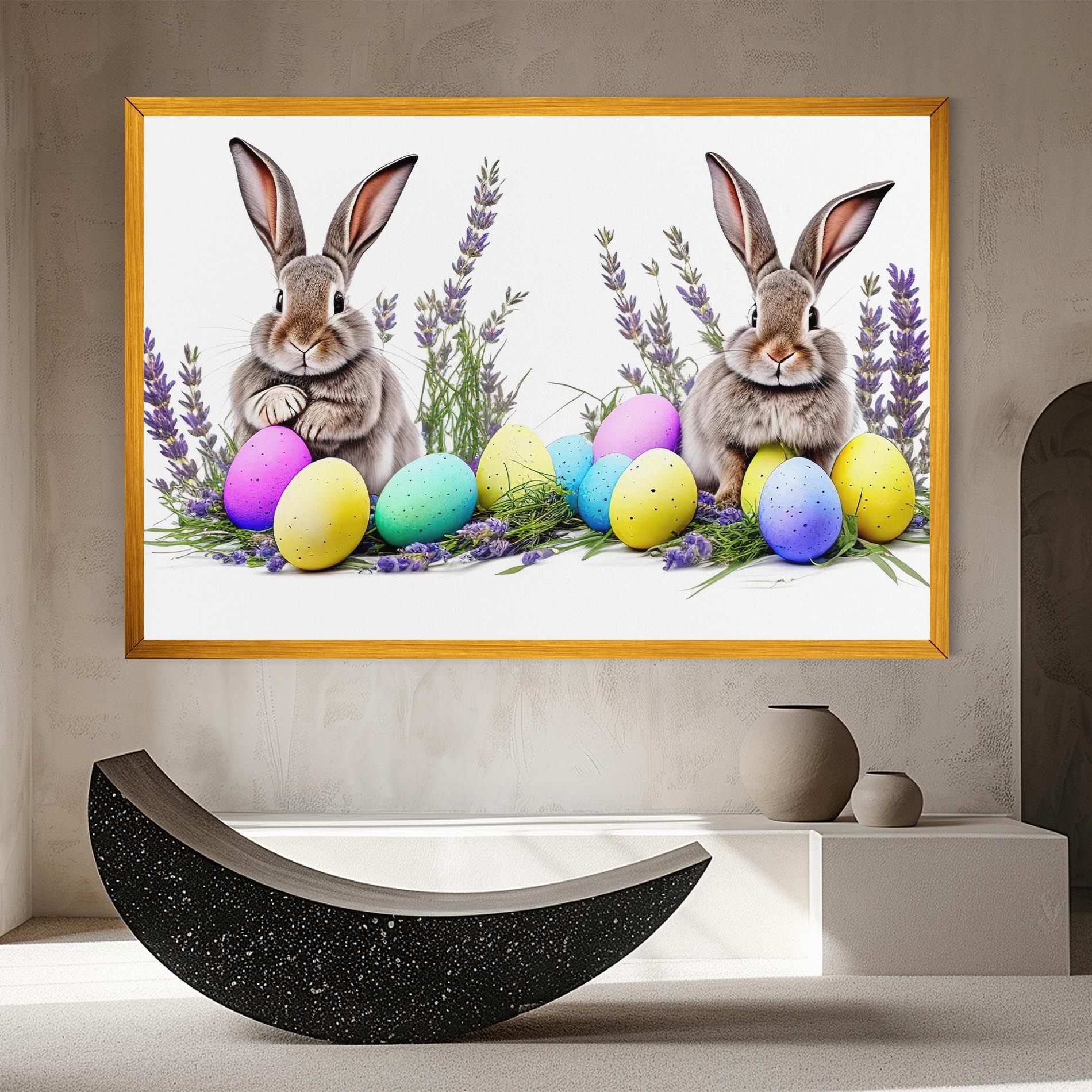 Flowers Easter Bunny mockup 8