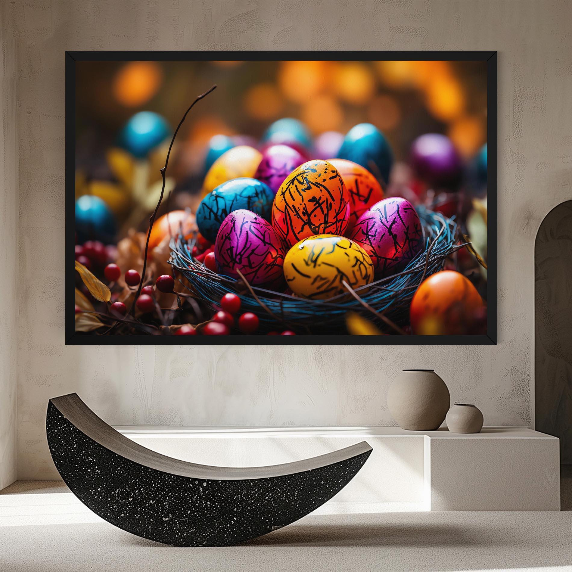 Картина на платно Colorful Easter Eggs mockup 8