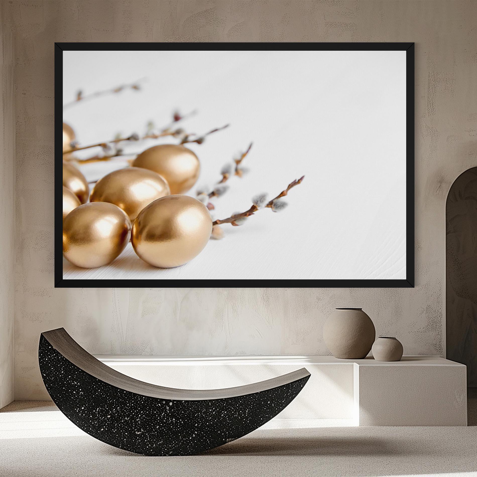 Картина на платно Easter Gold Eggs mockup 8