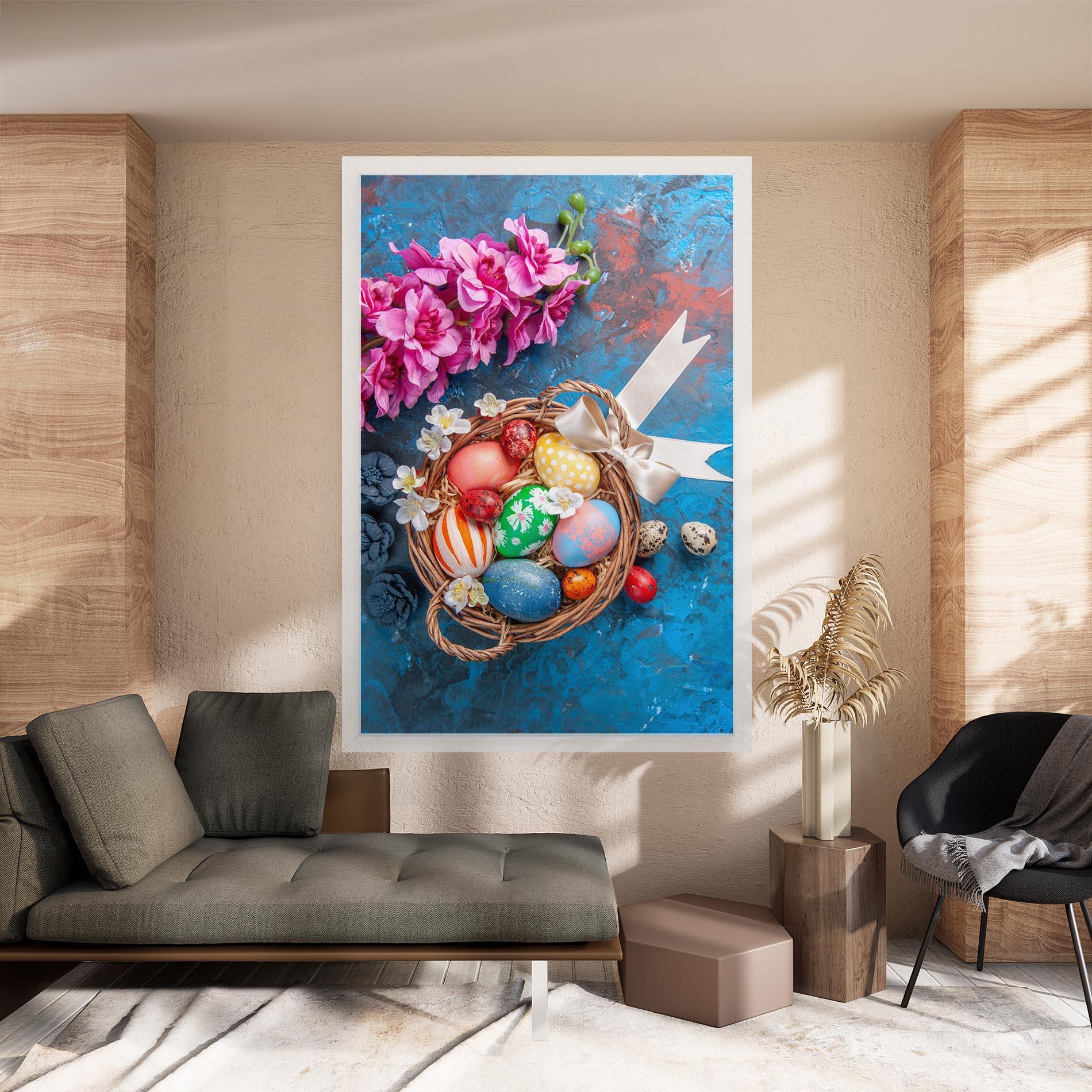 Картина на платно Colored Easter Eggs mockup 8