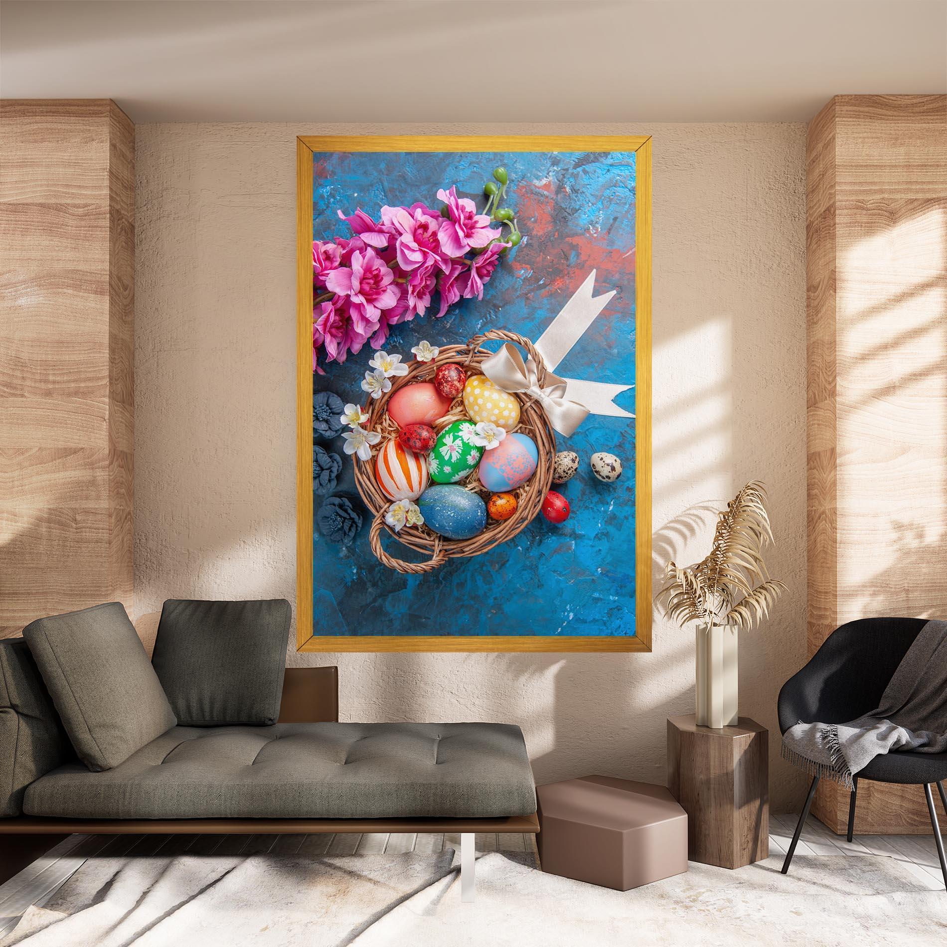 Картина на платно Colored Easter Eggs mockup 8