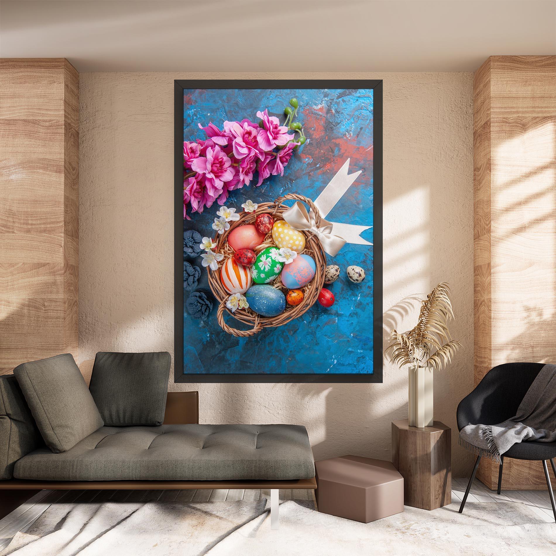 Картина на платно Colored Easter Eggs mockup 8