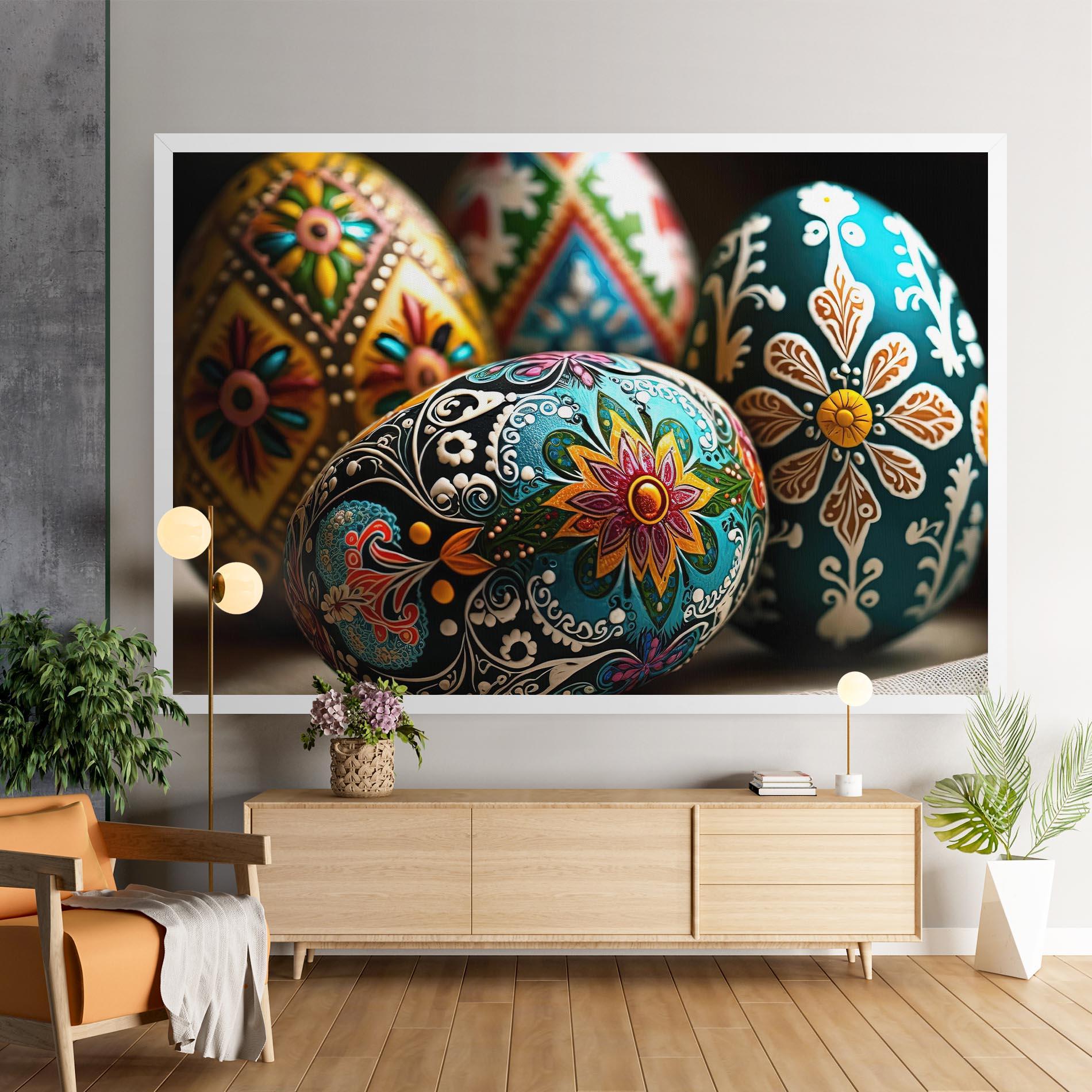 Картина на платно Easter Eggs Ornament mockup 9