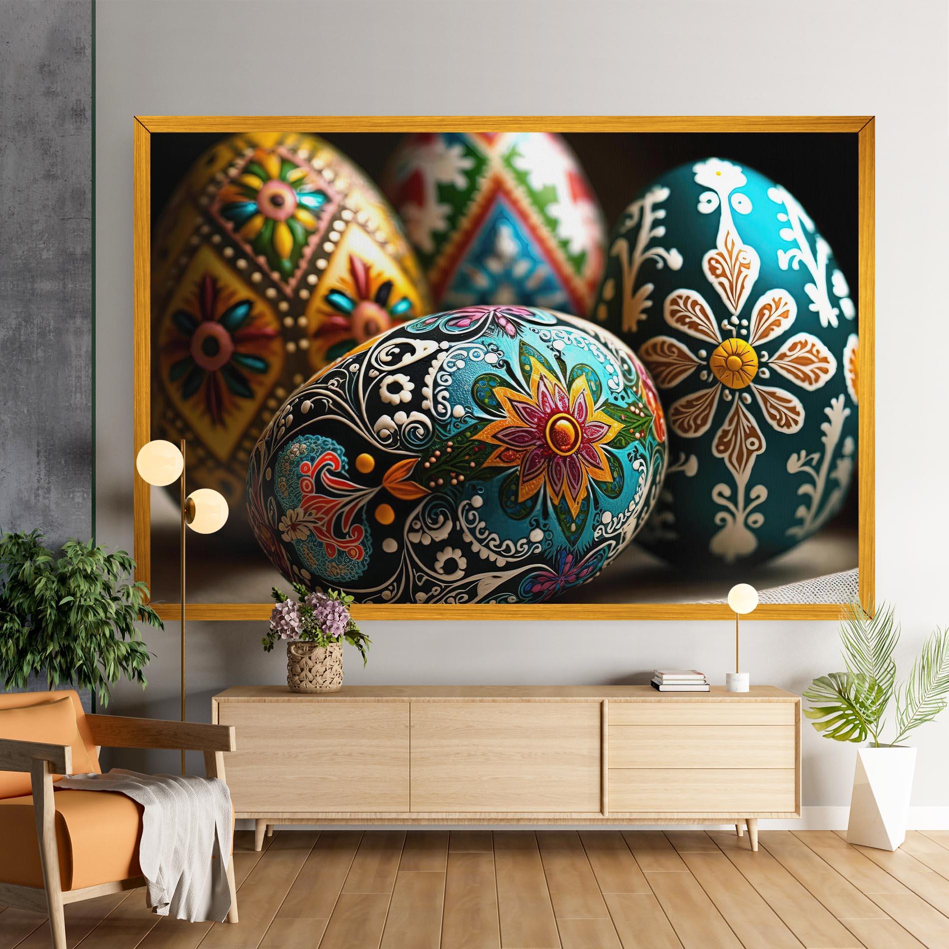 Картина на платно Easter Eggs Ornament mockup 9