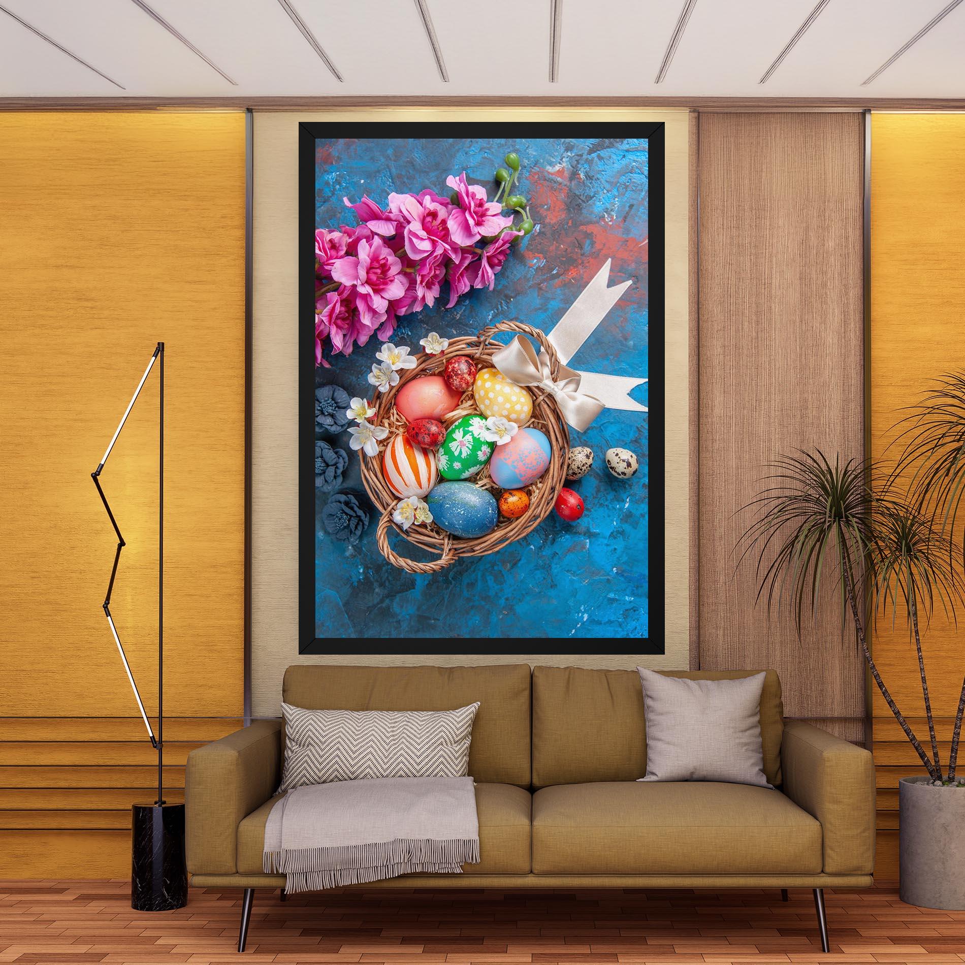 Картина на платно Colored Easter Eggs mockup 9