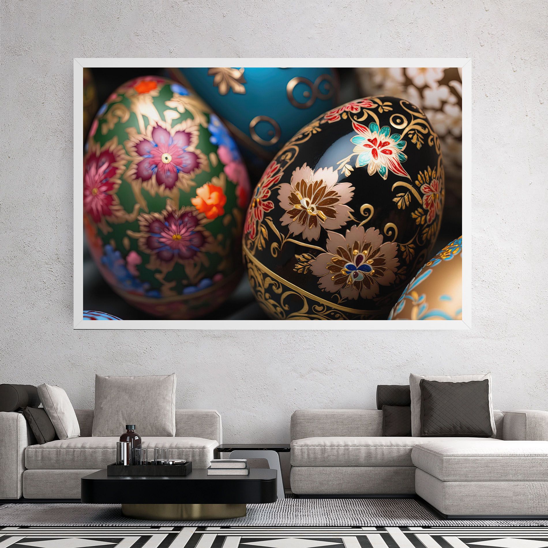 Close Up Painted Eggs mockup 2