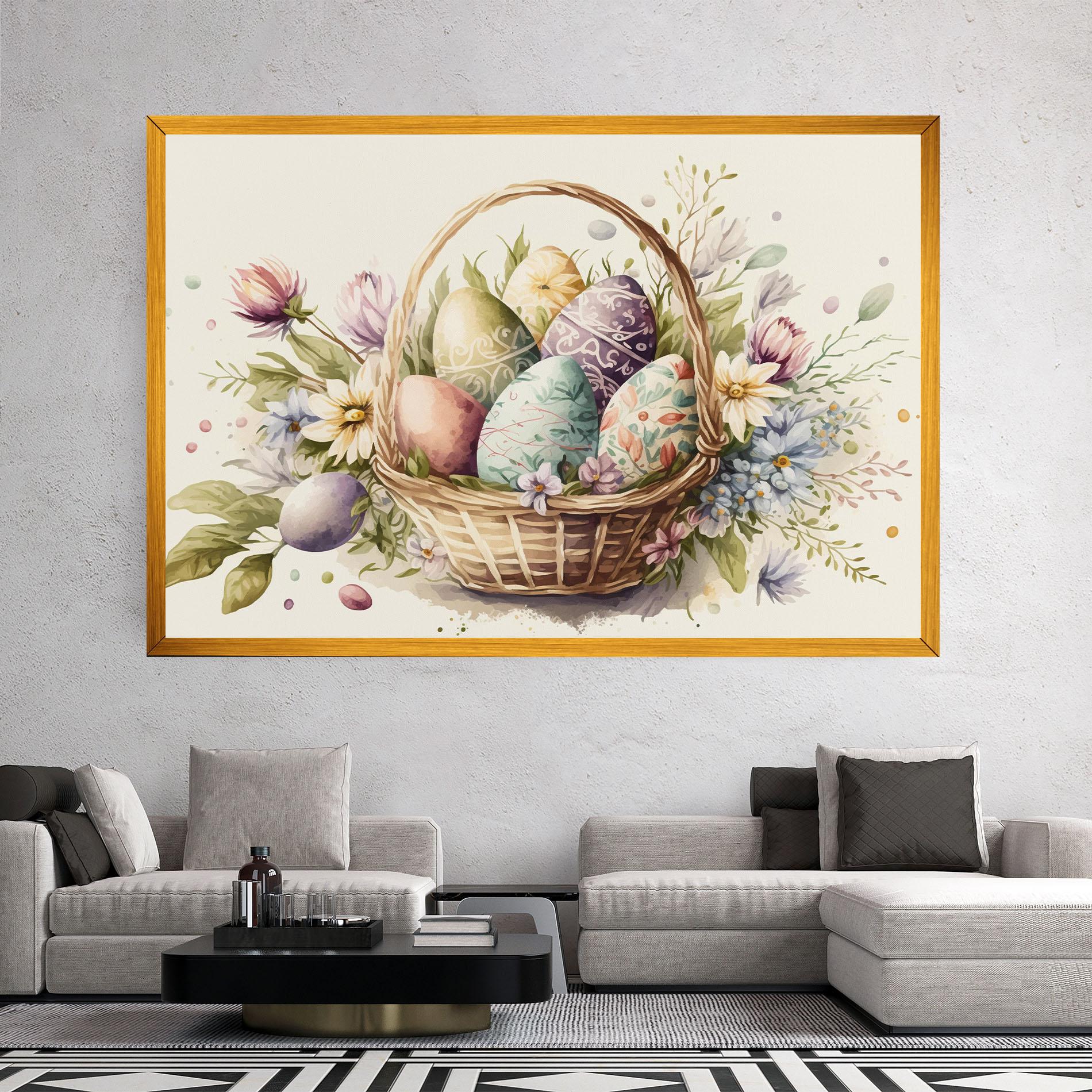 Картина на платно Eggs Basket mockup 2