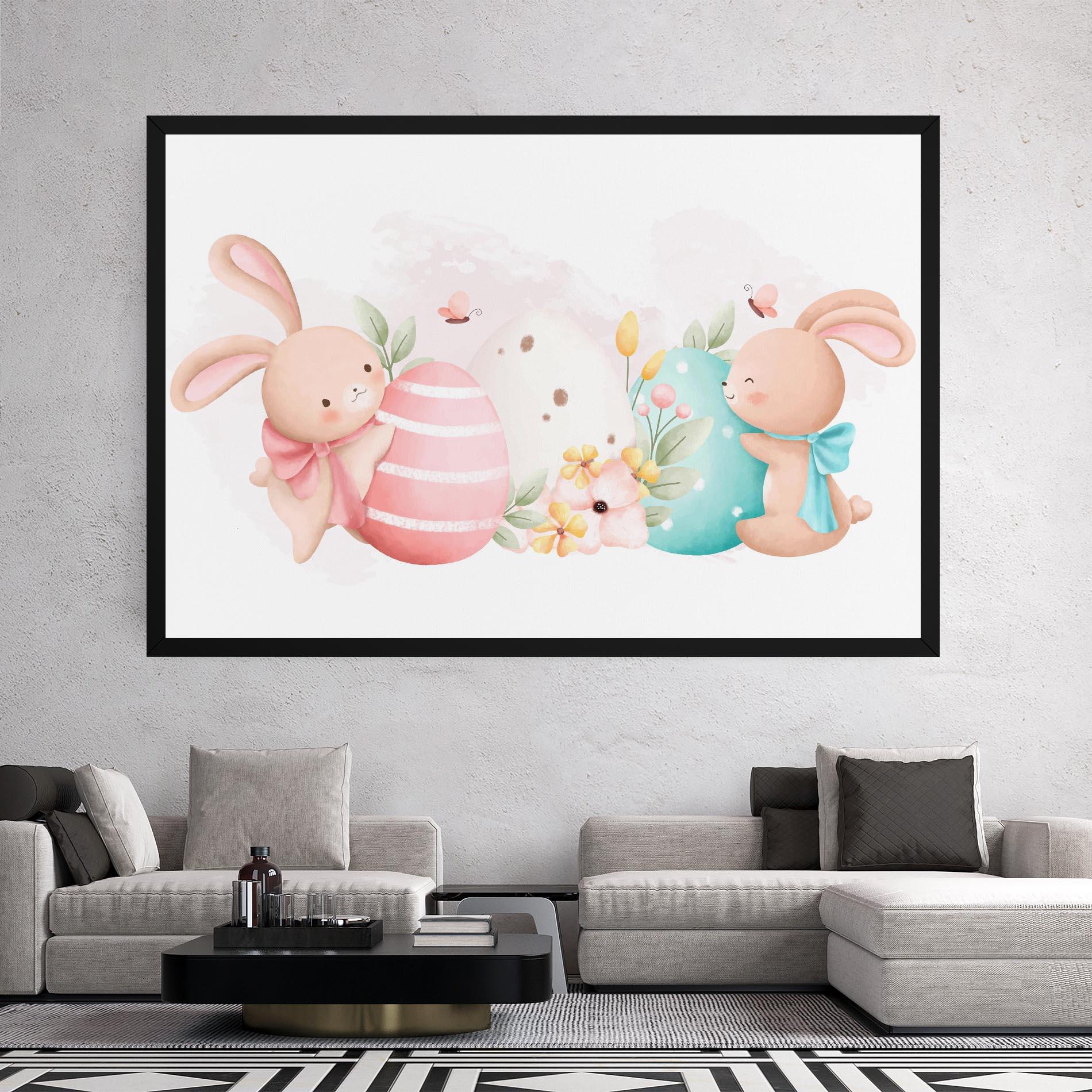 Картина на платно Cute Bunny Art mockup 2