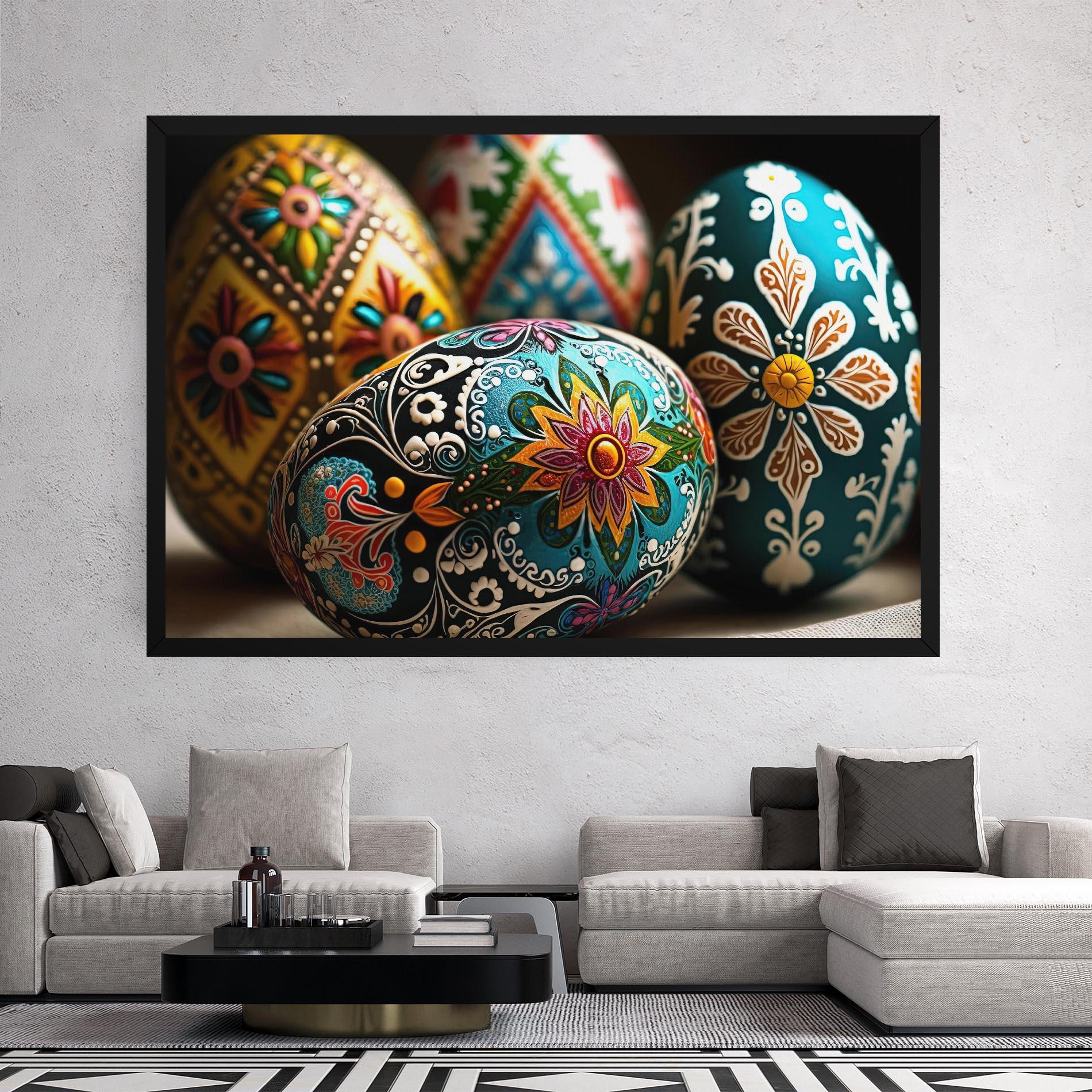 Картина на платно Easter Eggs Ornament mockup 2