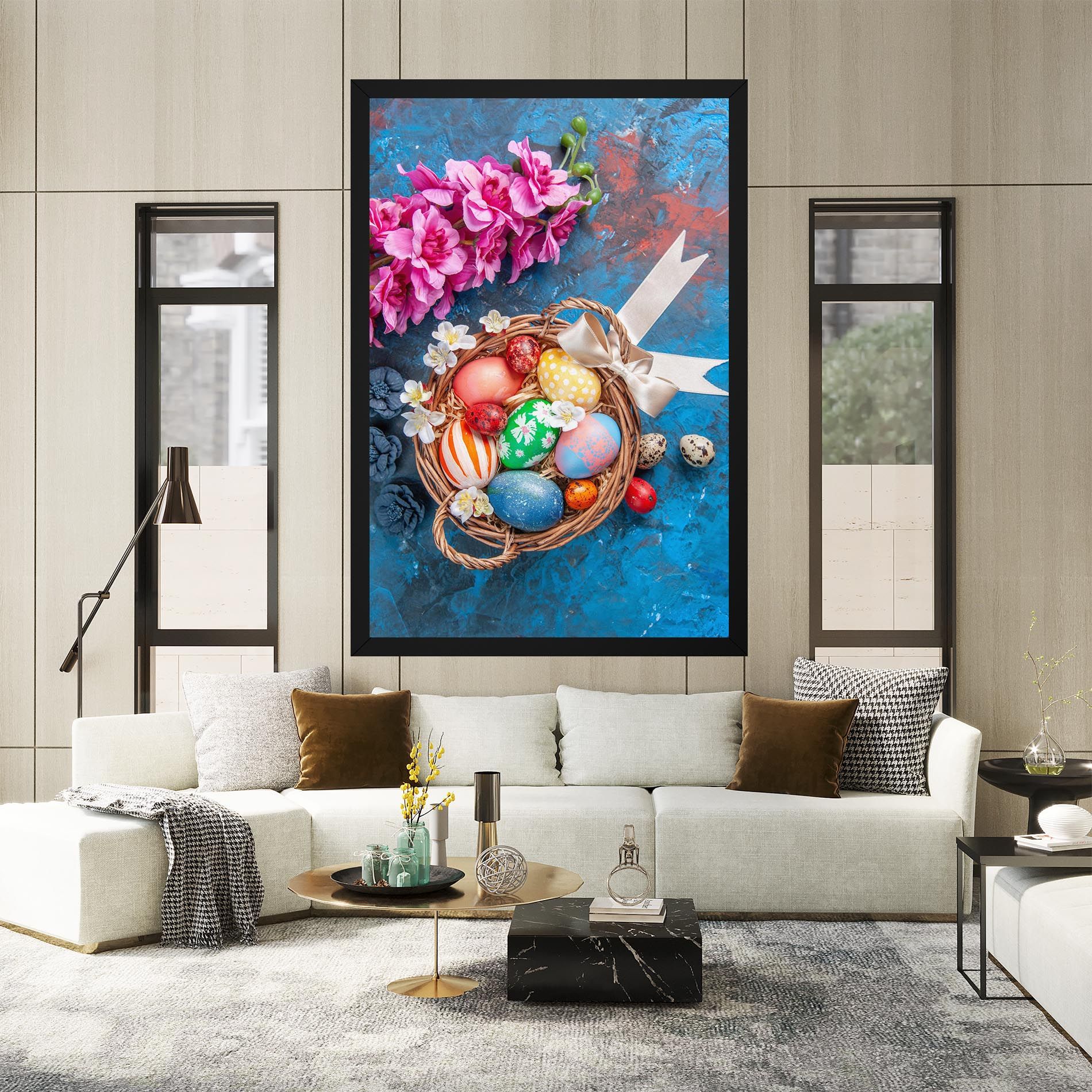 Colored Easter Eggs mockup 2