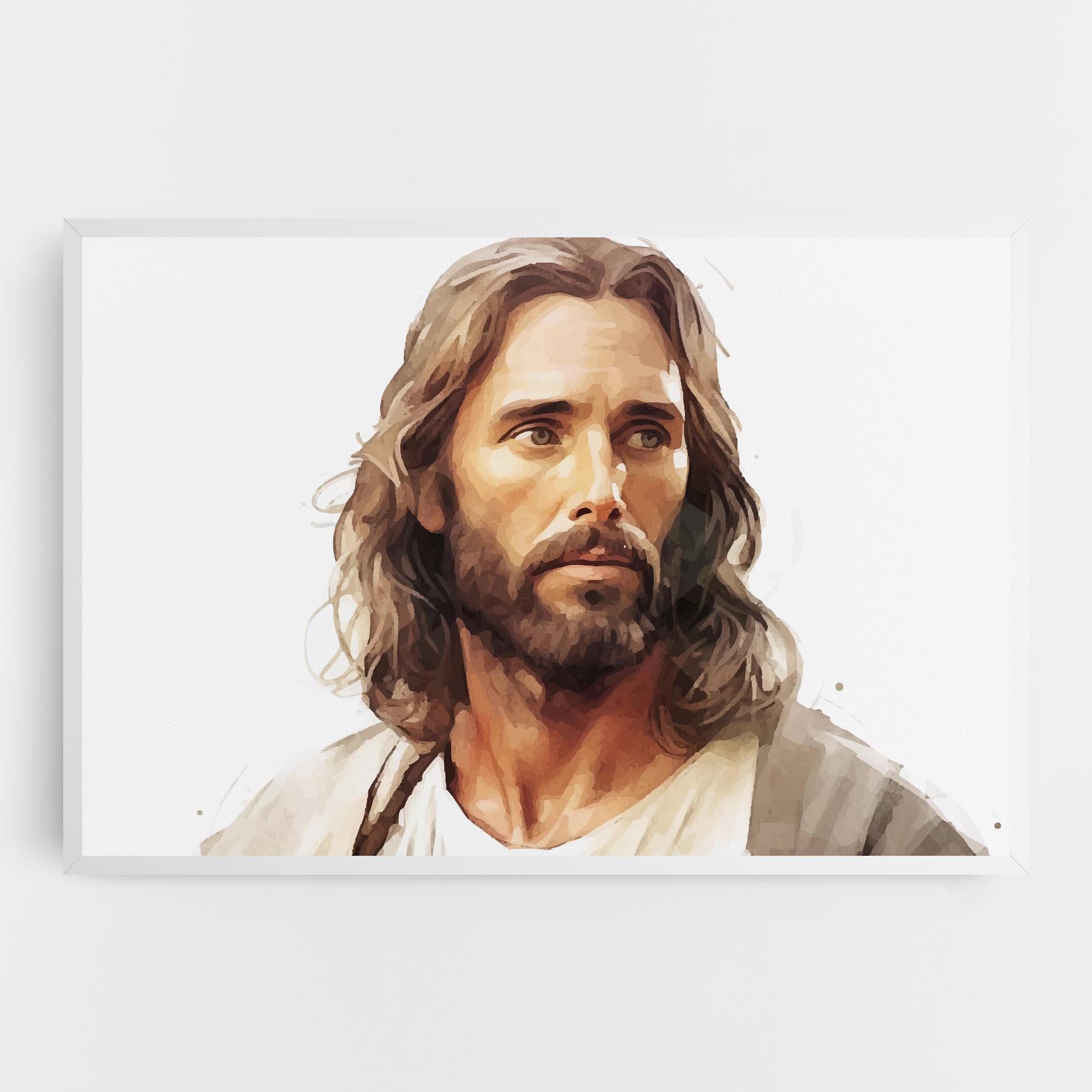 Картина на платно Jesus Long Hair mockup 0