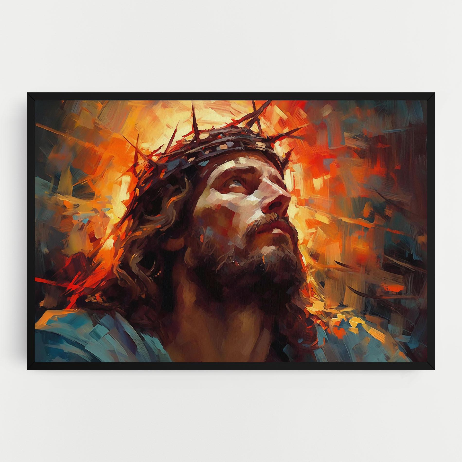 Картина на платно Jesus Crown Light mockup 0
