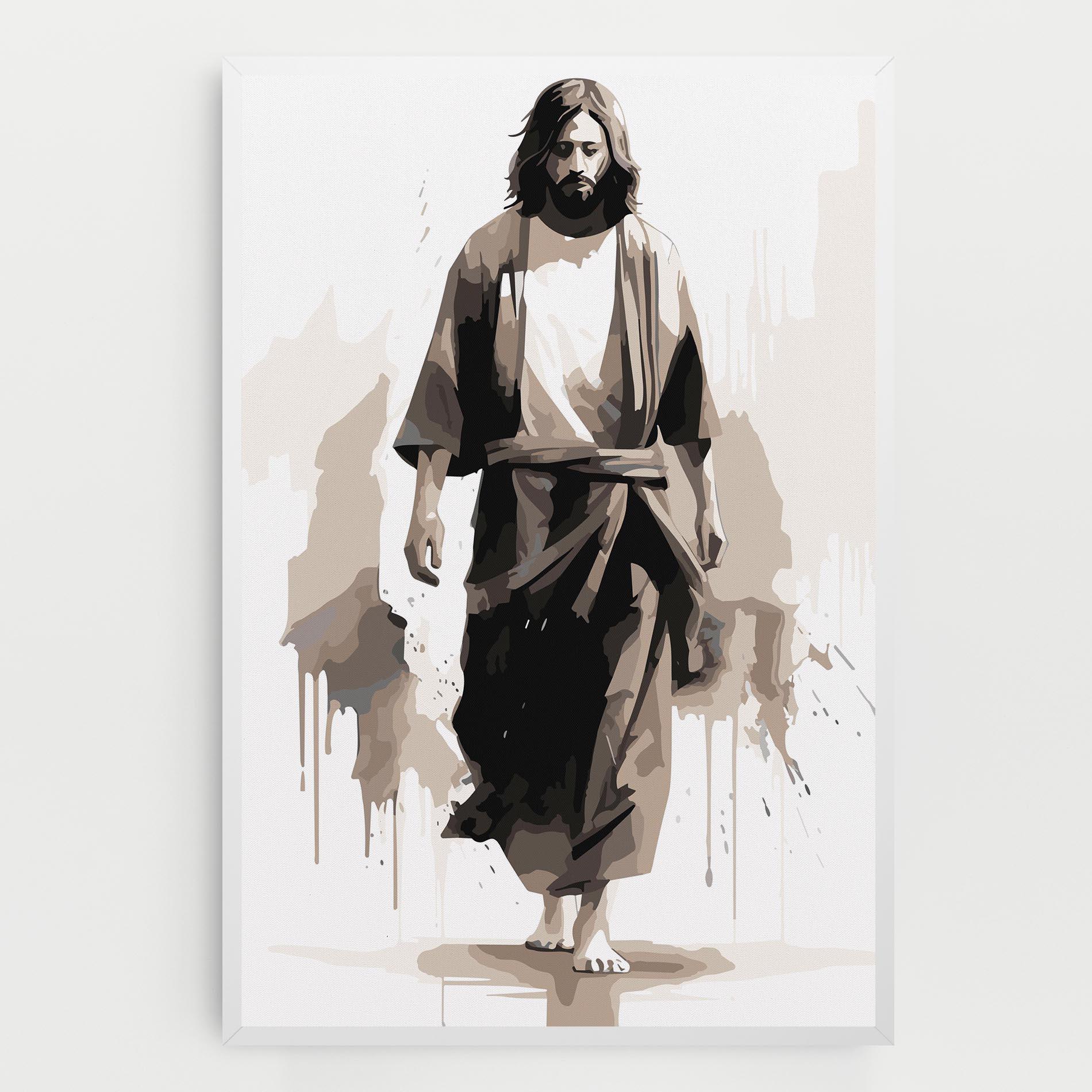 Картина на платно Cream Art Jesus mockup 0
