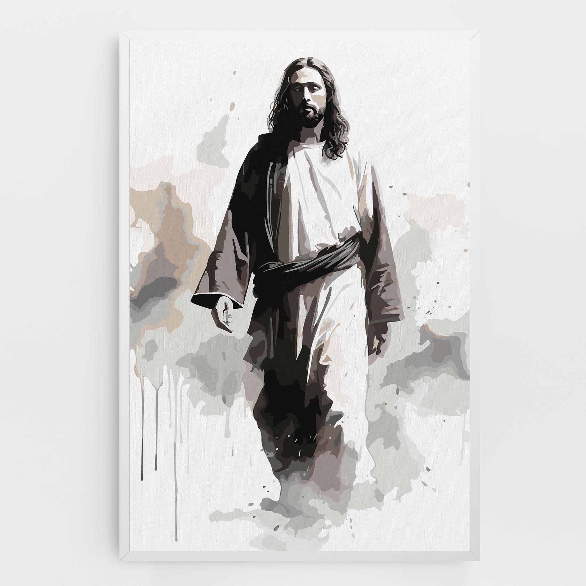 Картина на платно Watercolor Jesus mockup 0